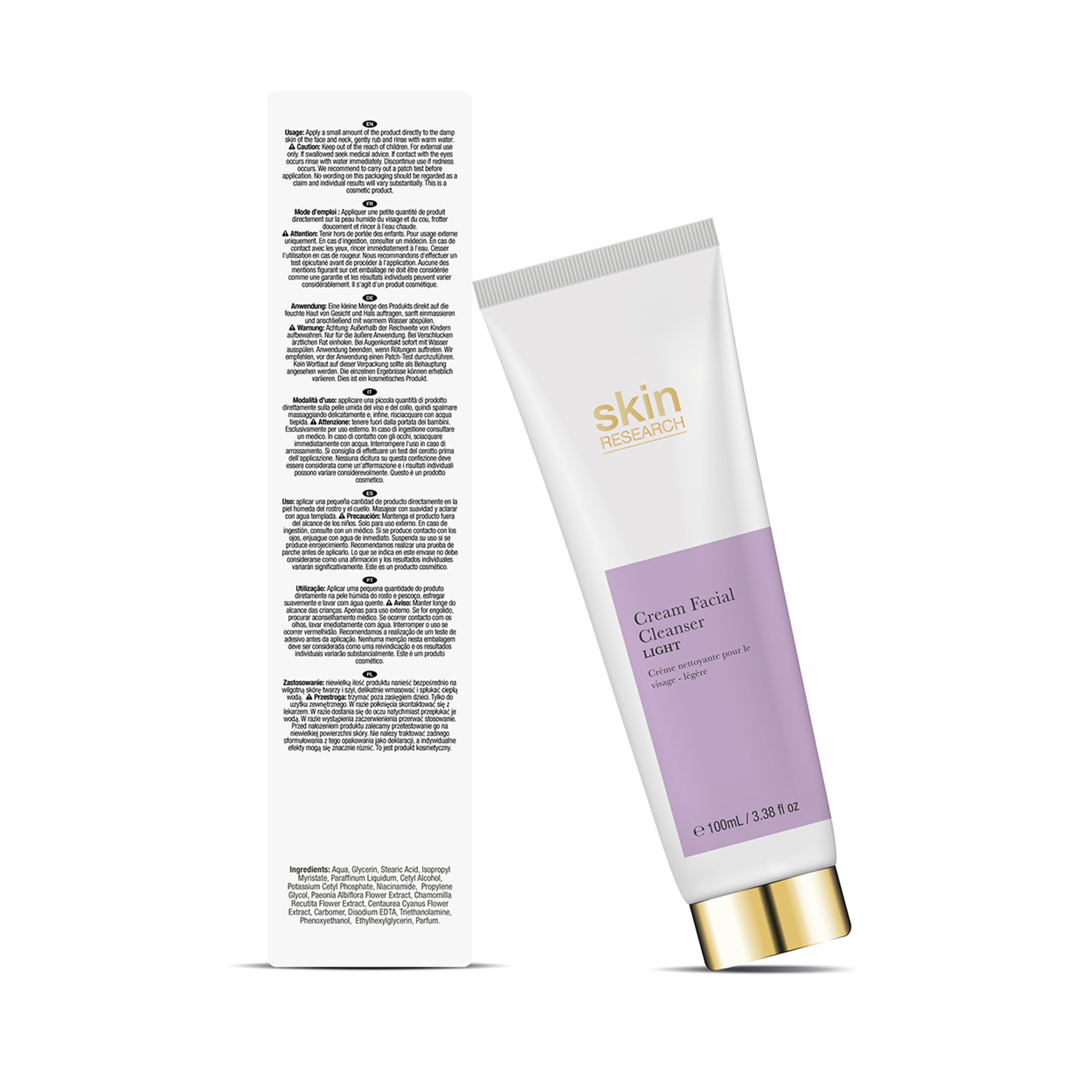 Crema Limpiadora Facial - ligera 100ml Skin Research vista1