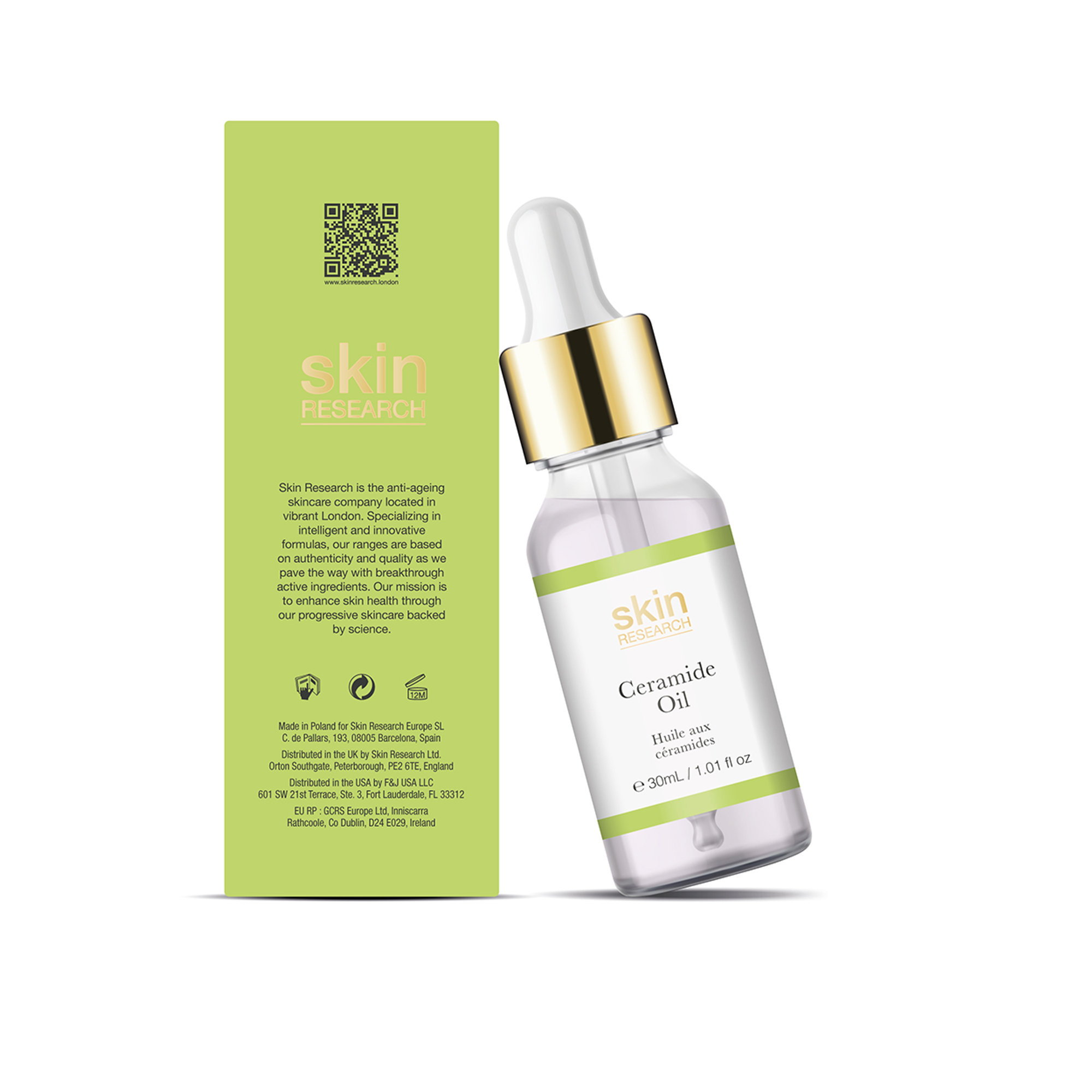 Olio di Ceramide 30ml Skin Research vista2