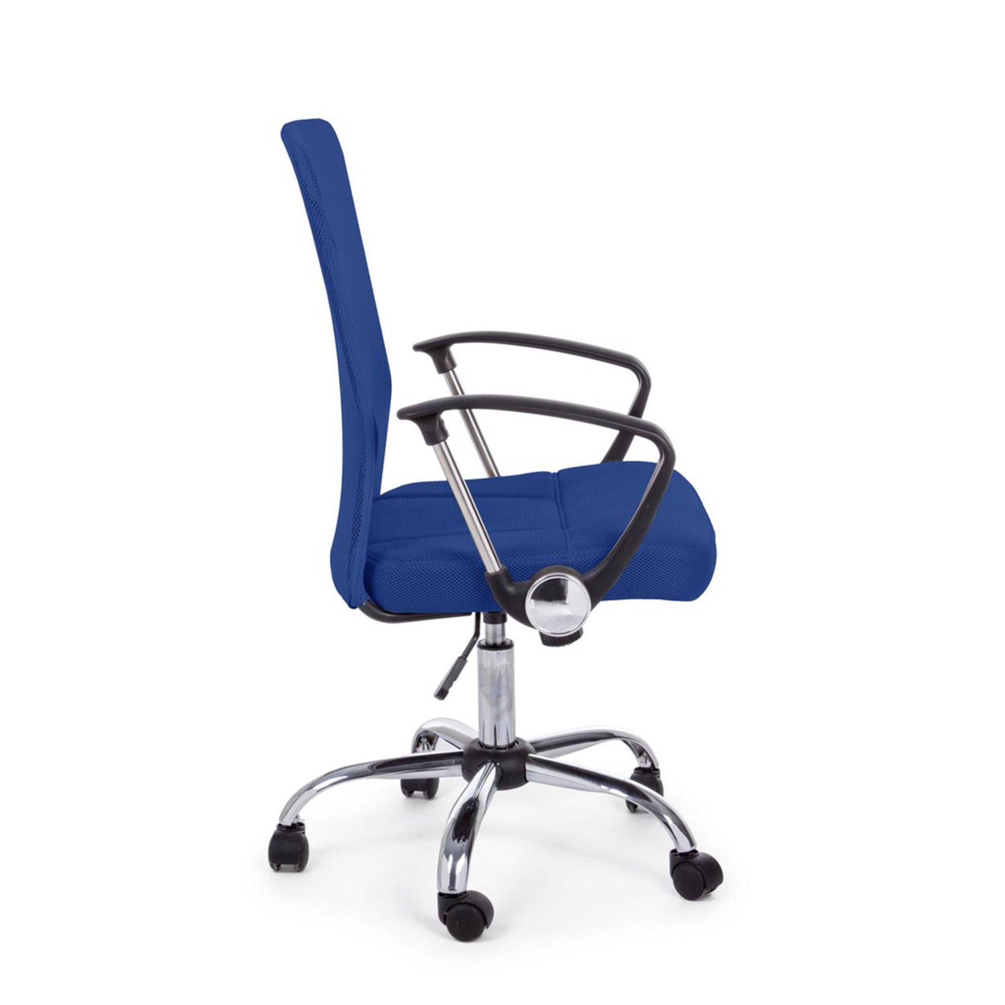 Office chair with armrests Brisbane blue Bizzotto vista2