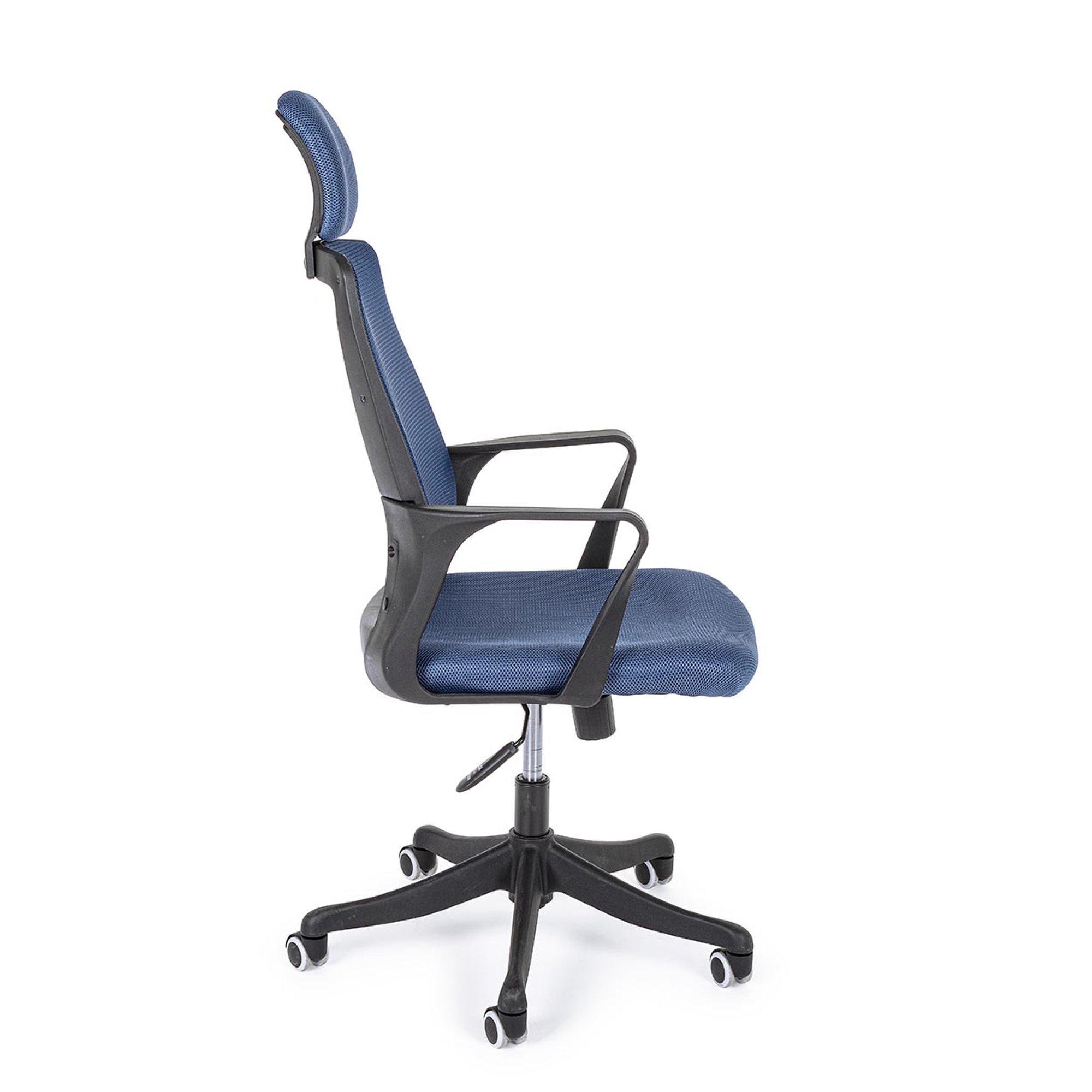 Office chair with armrest Laurent blue Bizzotto vista2