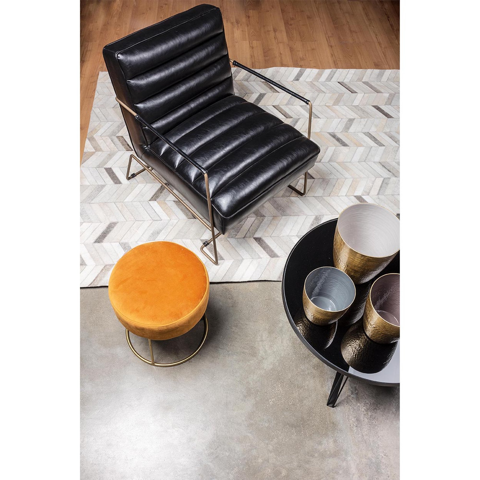 Pouf Clarissa inca d35 Bizzotto vista1
