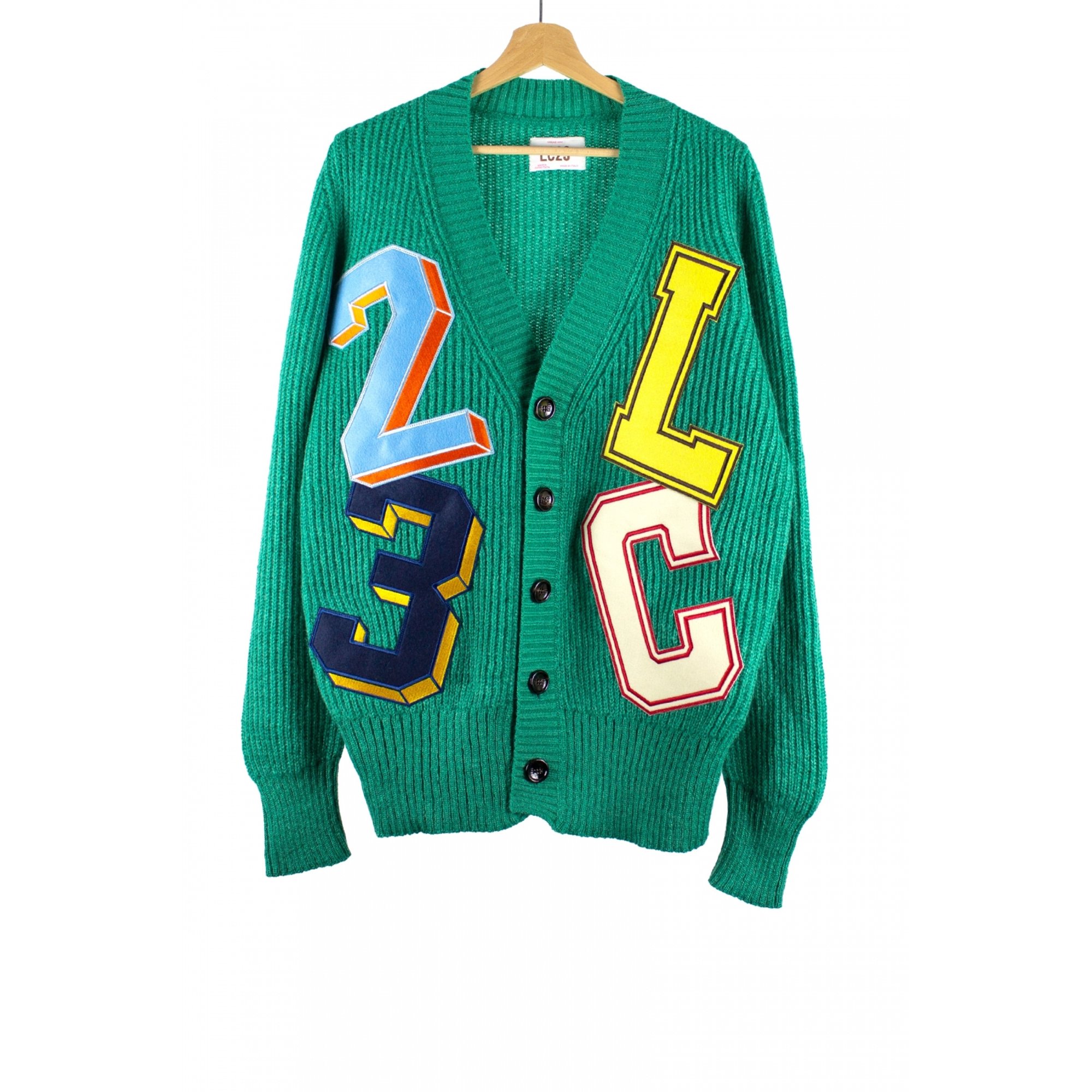 Cardigan con toppe LC23 vista0