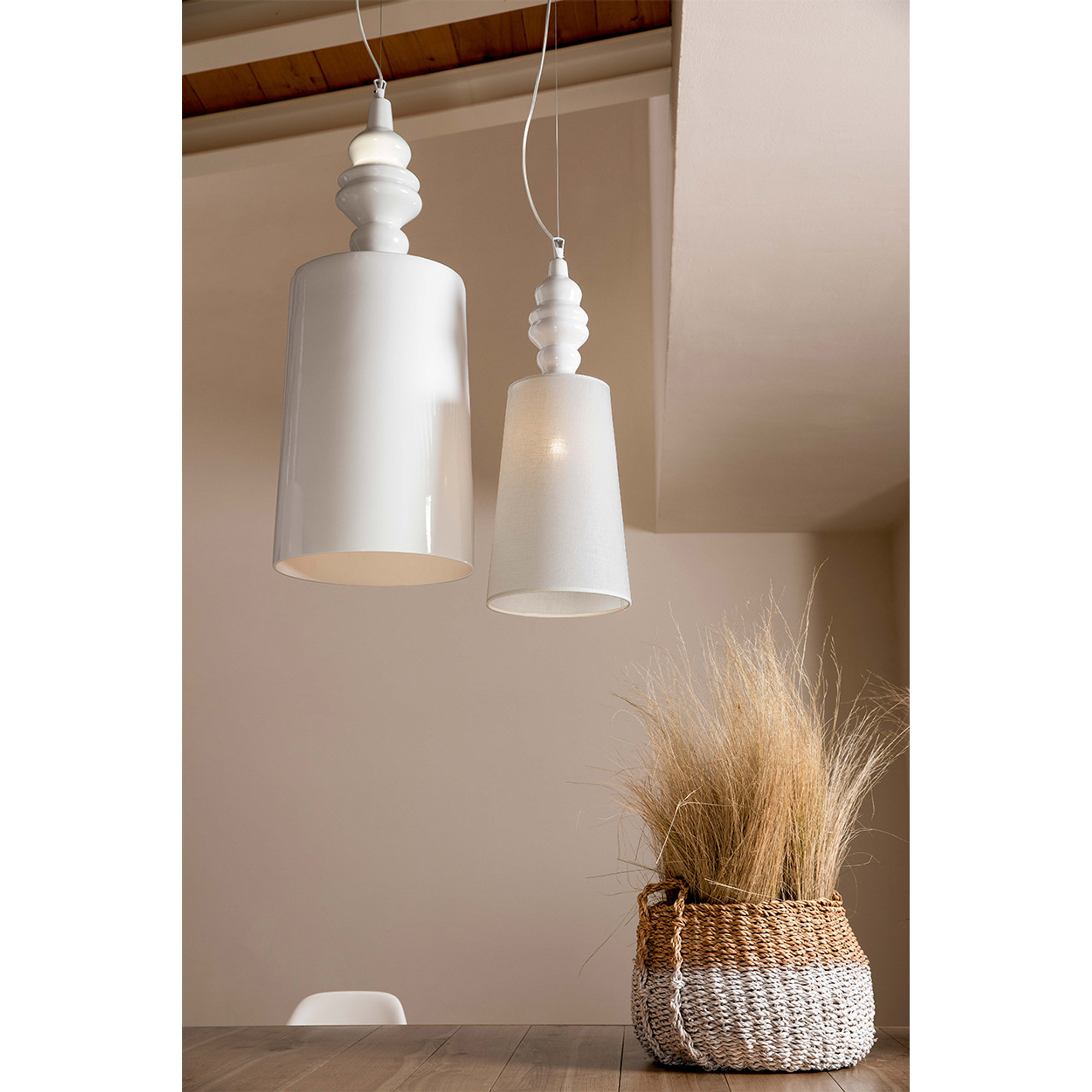 Lampada a sospensione ALIBABABY, bianco lucido KARMAN vista1