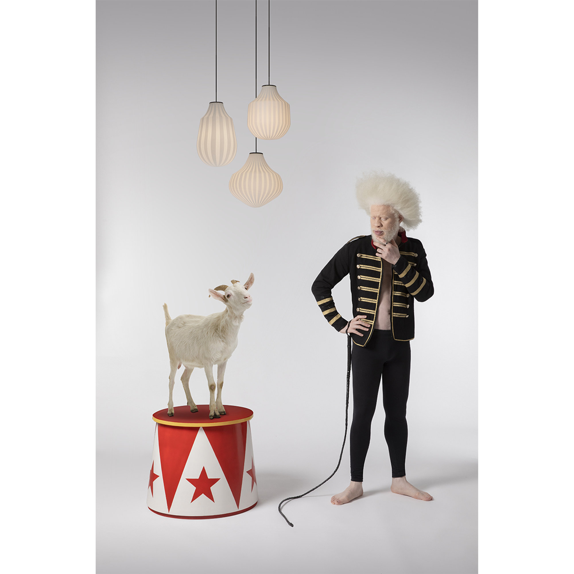 Lampada a sospensione CIRCUS allungata, bianco KARMAN vista2
