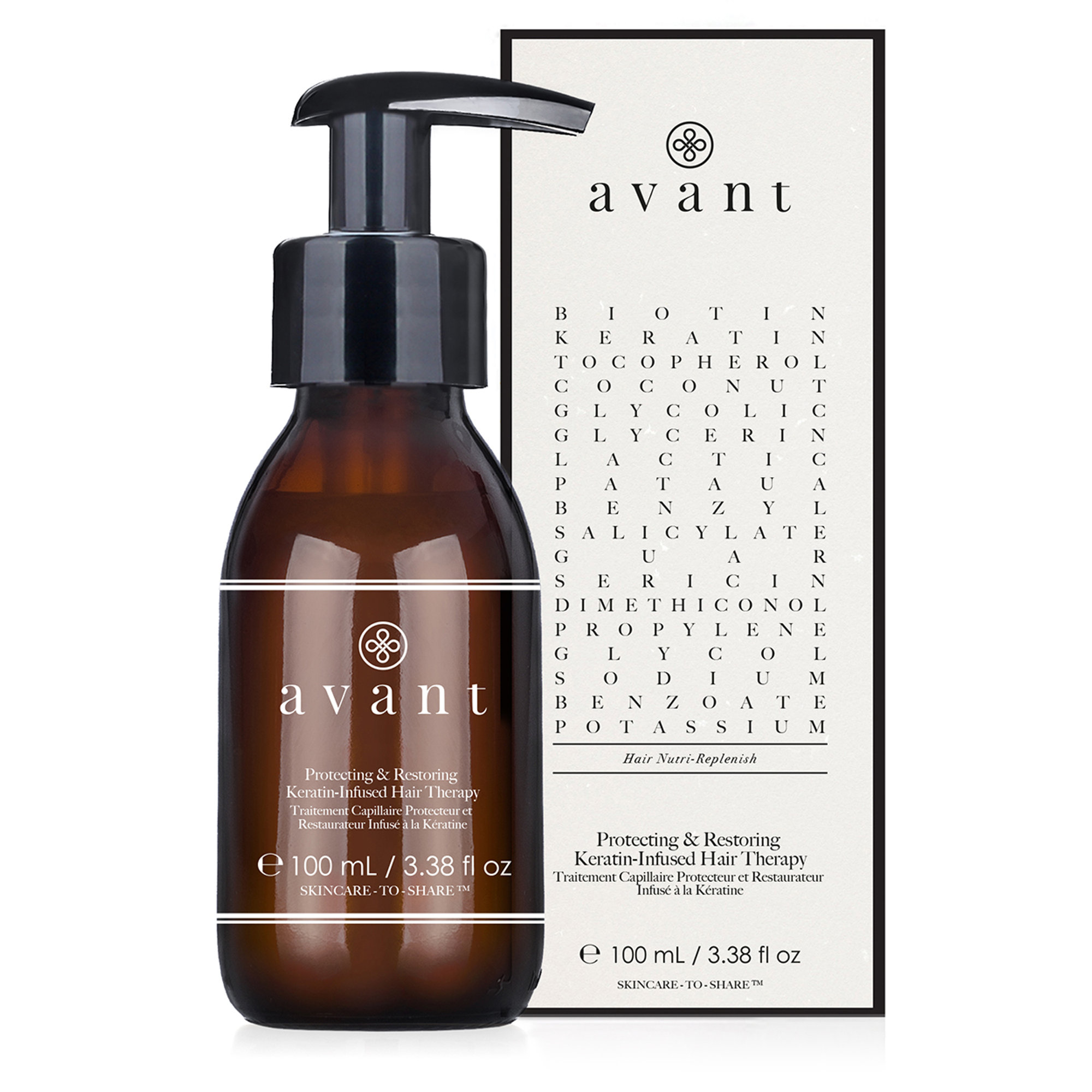 Suojaava ja uudistava hiushoito keratiini-infuusiolla Avant Skin Care vista0