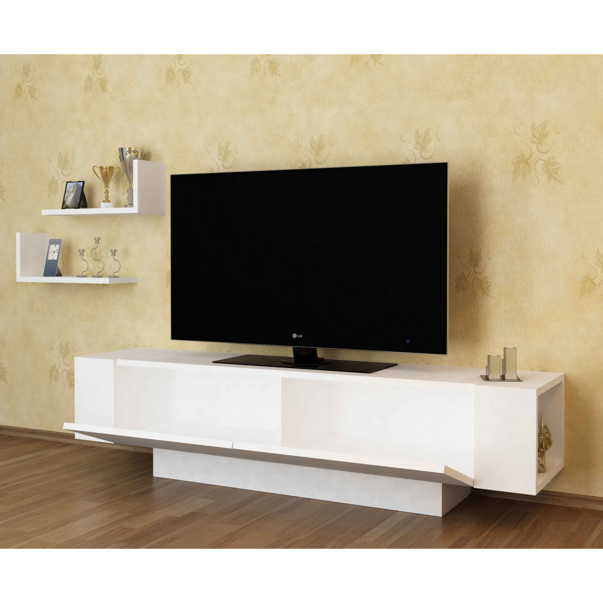 Ekol - Mueble tv blanco Hanah home vista2