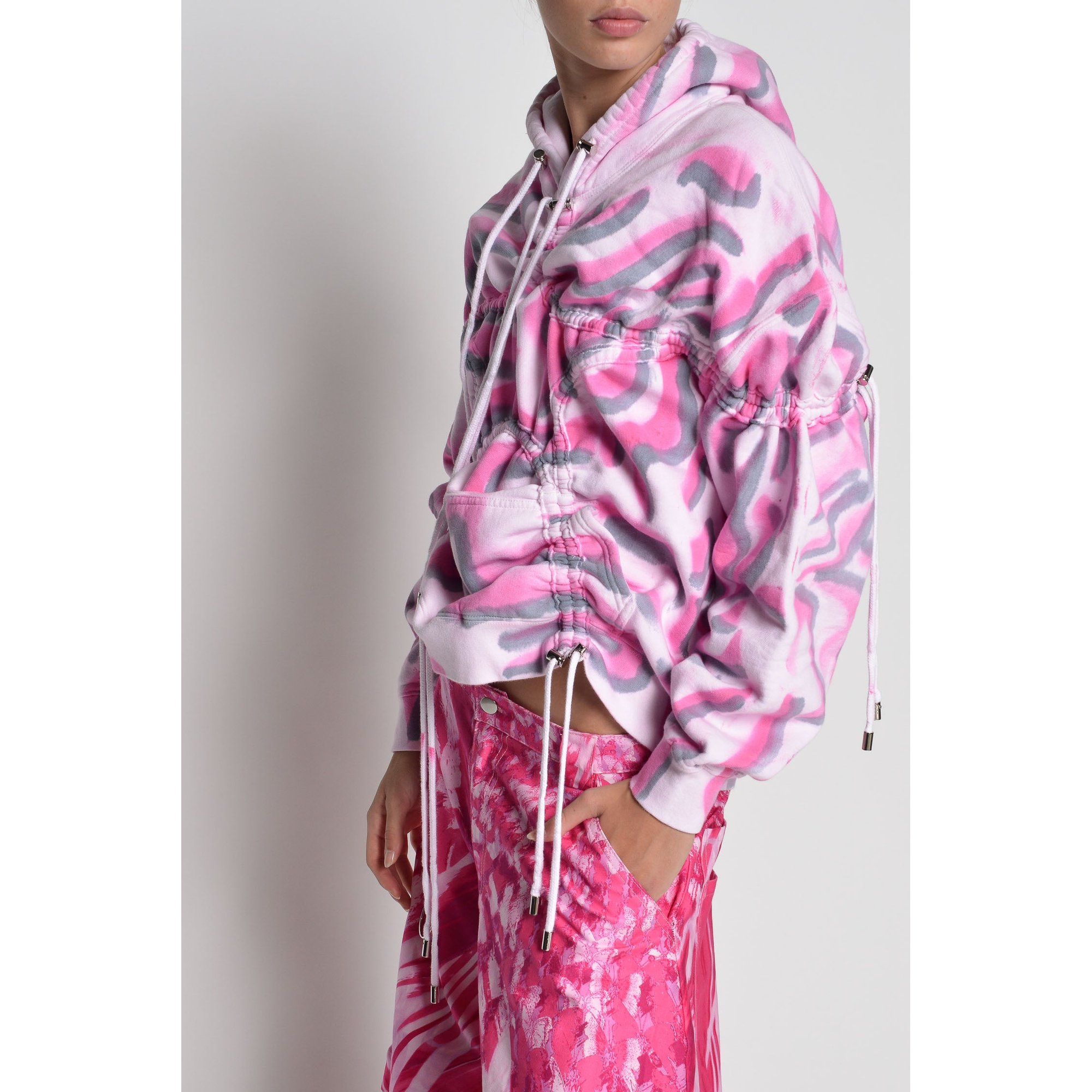 Collina Strada Felpa Star Hoodie Rosa Collina strada vista2