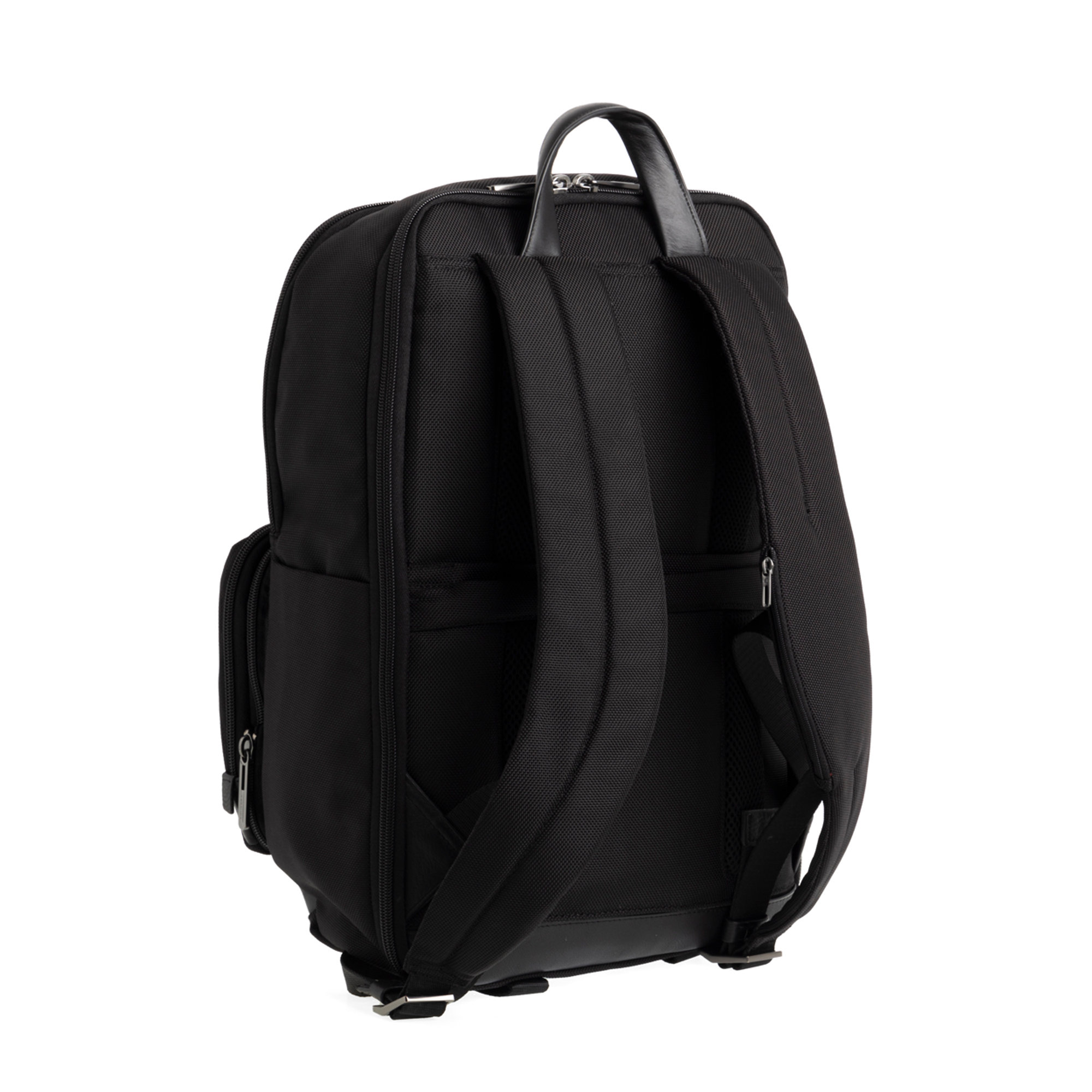 Zaino 2 comparti in tessuto e pelle porta computer e porta ipad® nero Piquadro vista1