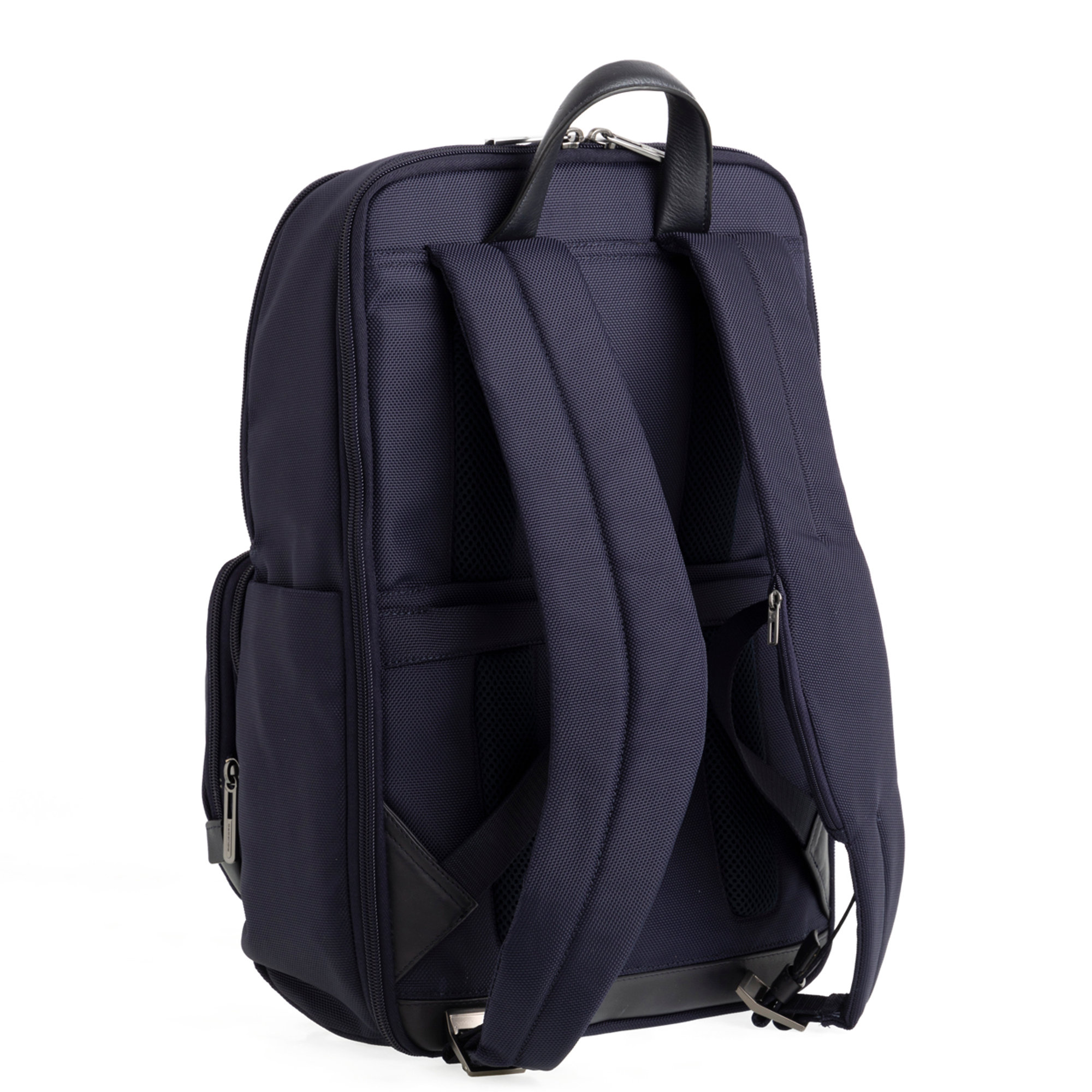 Zaino 2 comparti in tessuto e pelle porta computer e porta ipad® blu Piquadro vista1