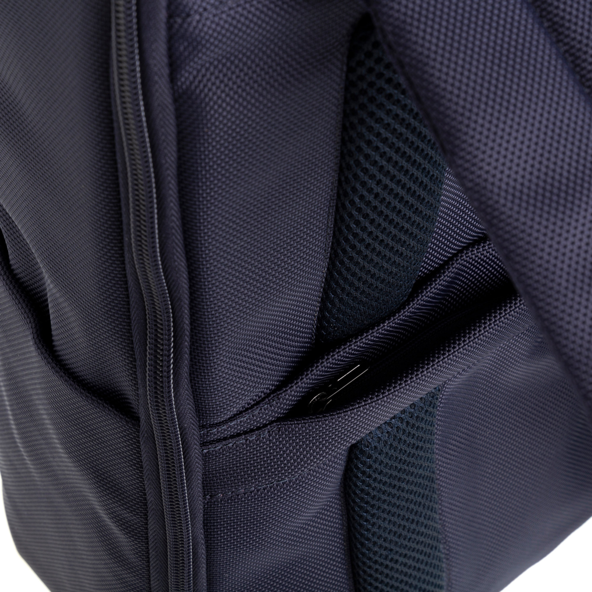 Zaino 2 comparti in tessuto e pelle porta computer e porta ipad® blu Piquadro vista3