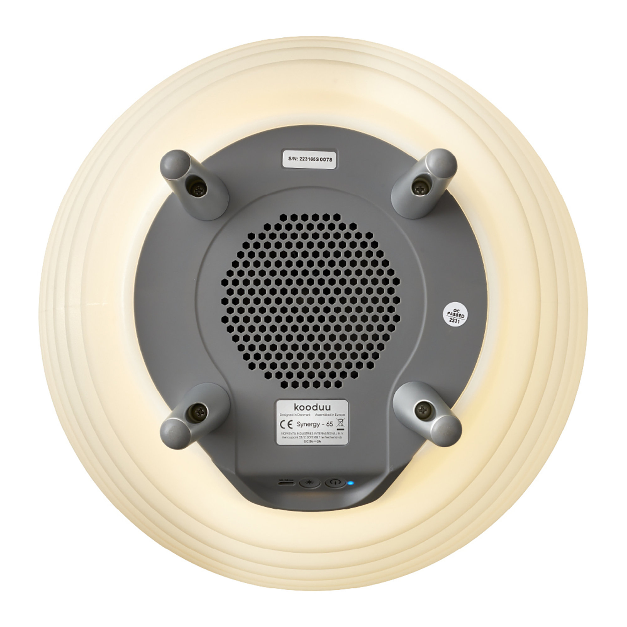 Lámpara LED + altavoz Synergy 65, blanco Kooduu vista11