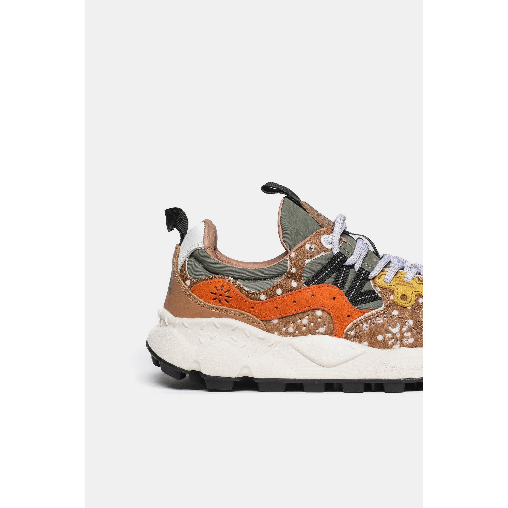 Flower Mountain Yamano 3 Femme Poney Poney / daim / nylon Taupe-ocre Marron Femme Flower mountain vista1