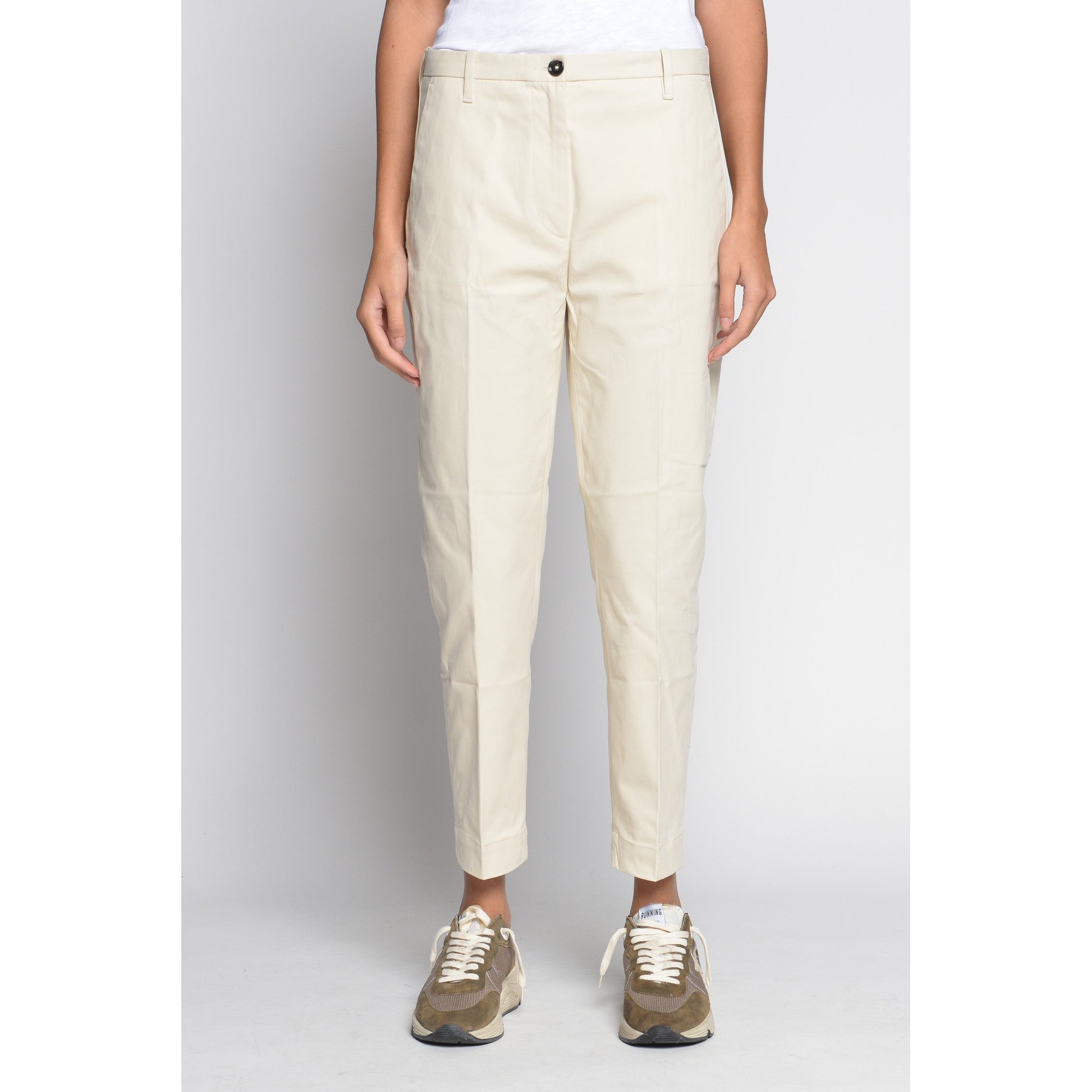 Nineinthemorning Matilda Slim Relaxed Chino Bianco Donna Nine in the morning vista0