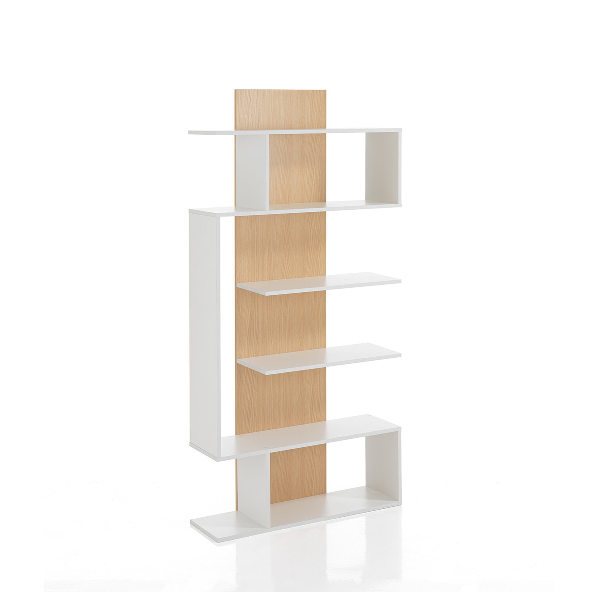 Libreria a colonna TOWER-B, bianco/rovere Tomasucci special price vista0