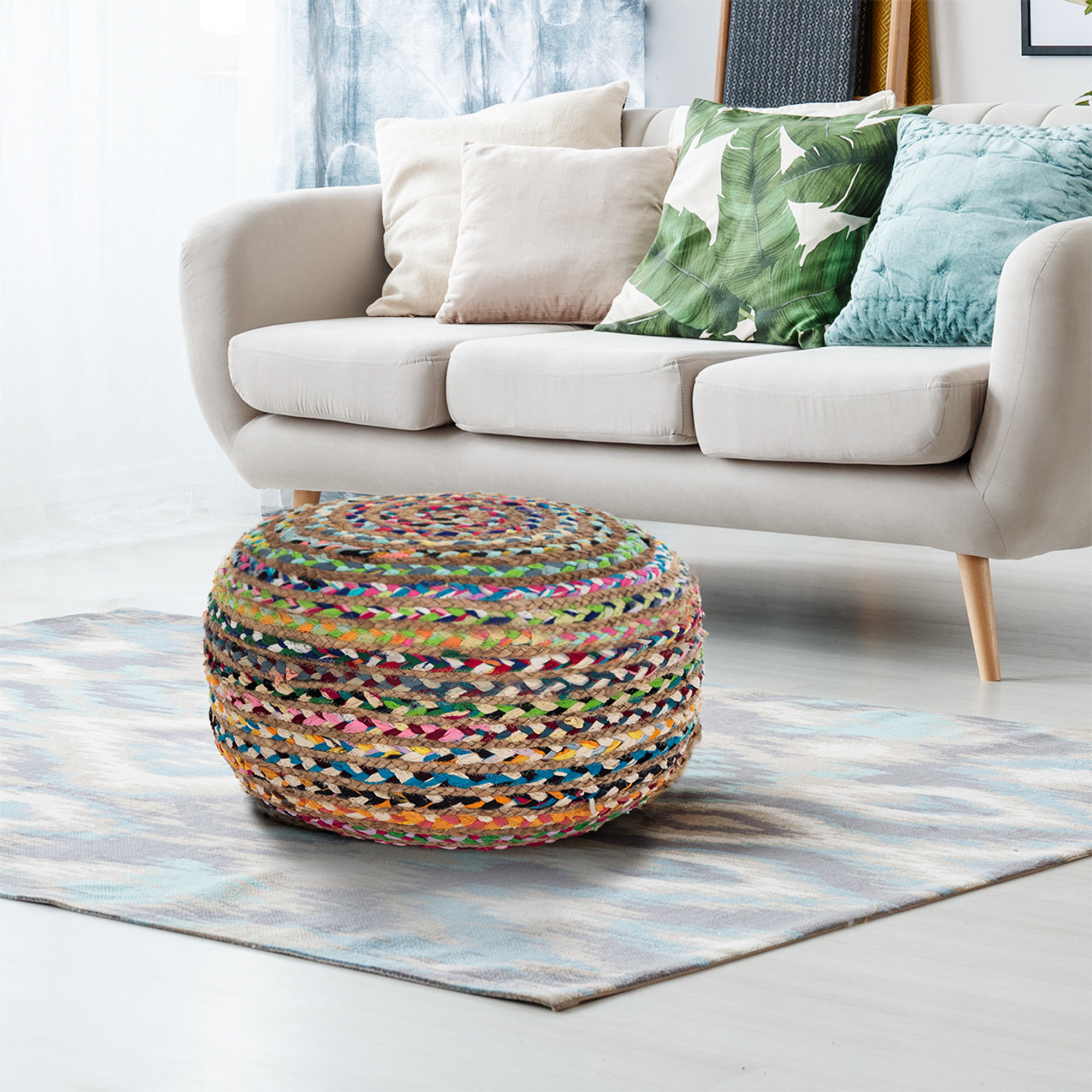 Pouf RAINBOW - B, beige Tomasucci special price vista2