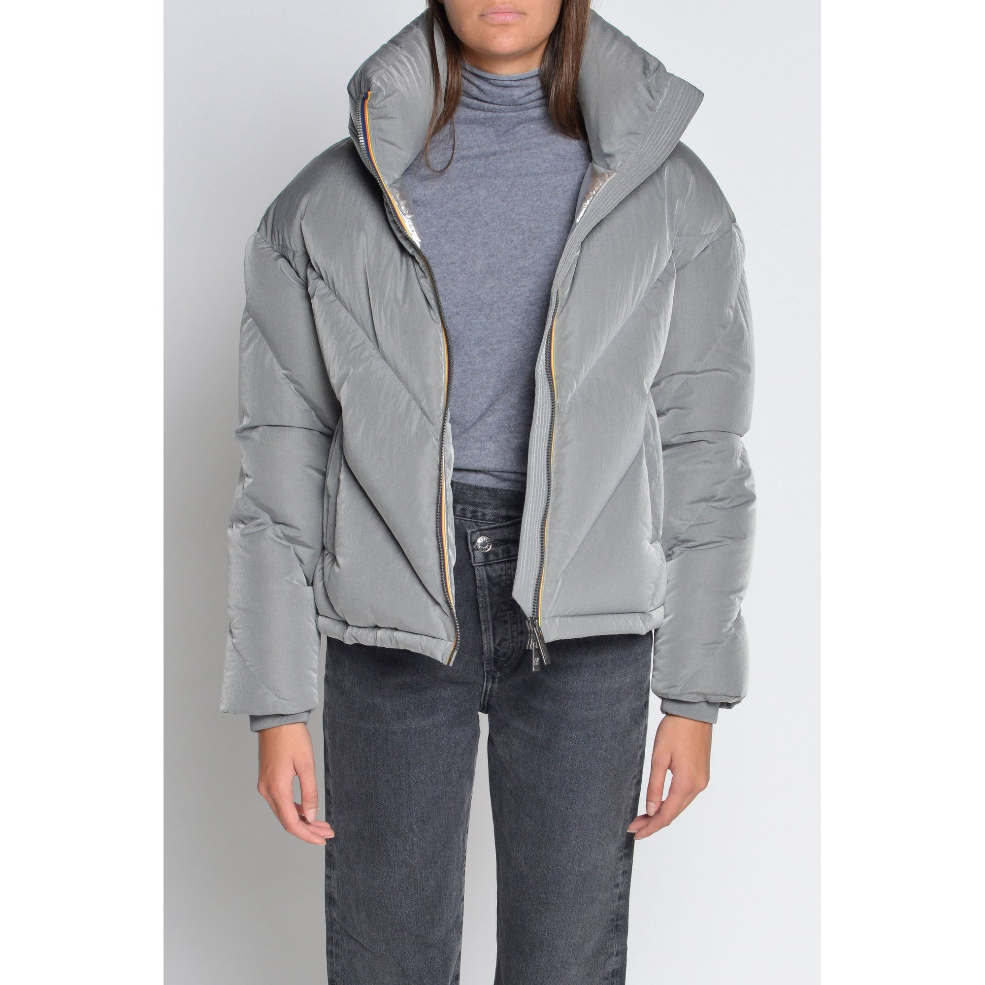 K-way Imeldine Heavy Quilted Gris Lapis Femme K-way vista0