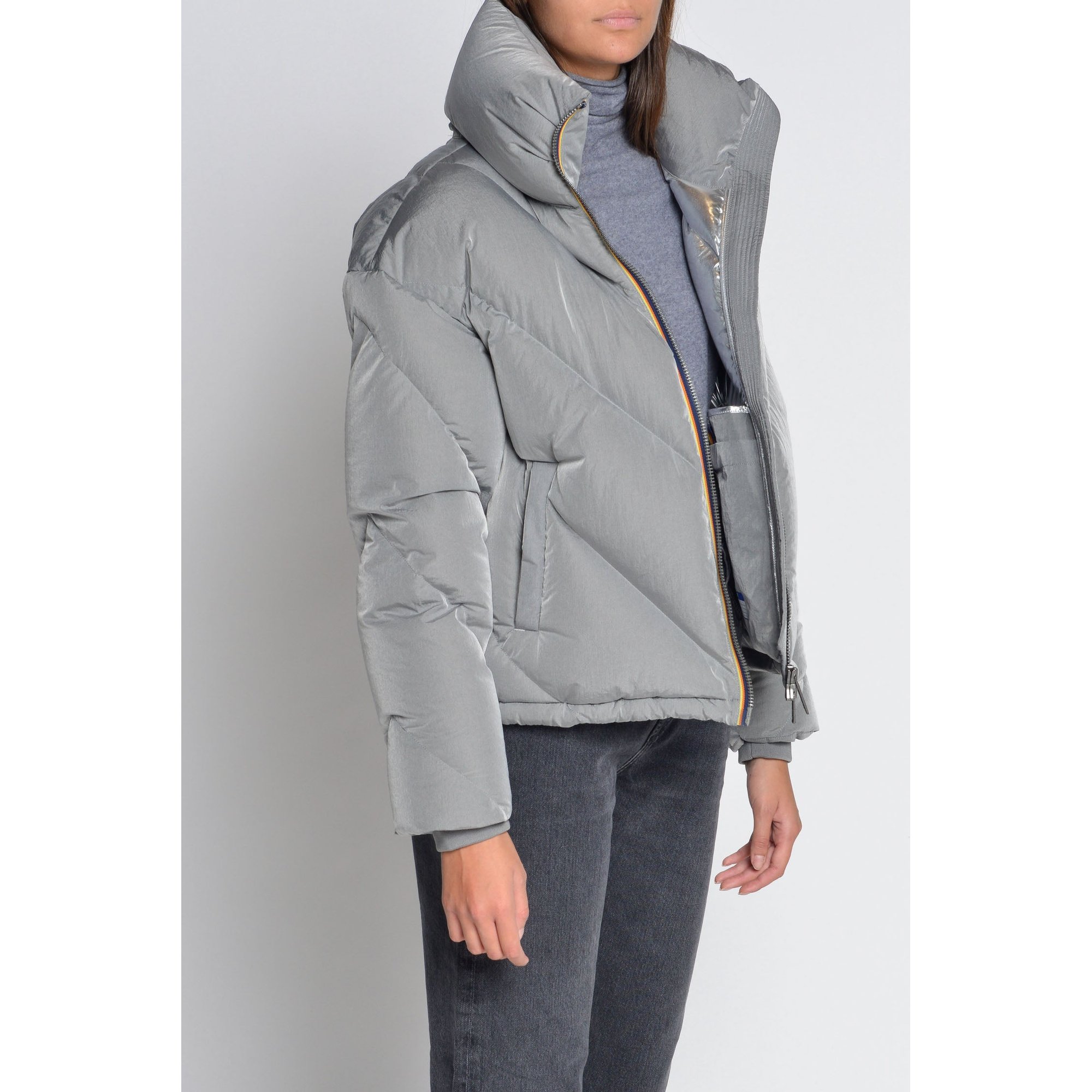 K-way Imeldine Heavy Quilted Gris Lapis Femme K-way vista1
