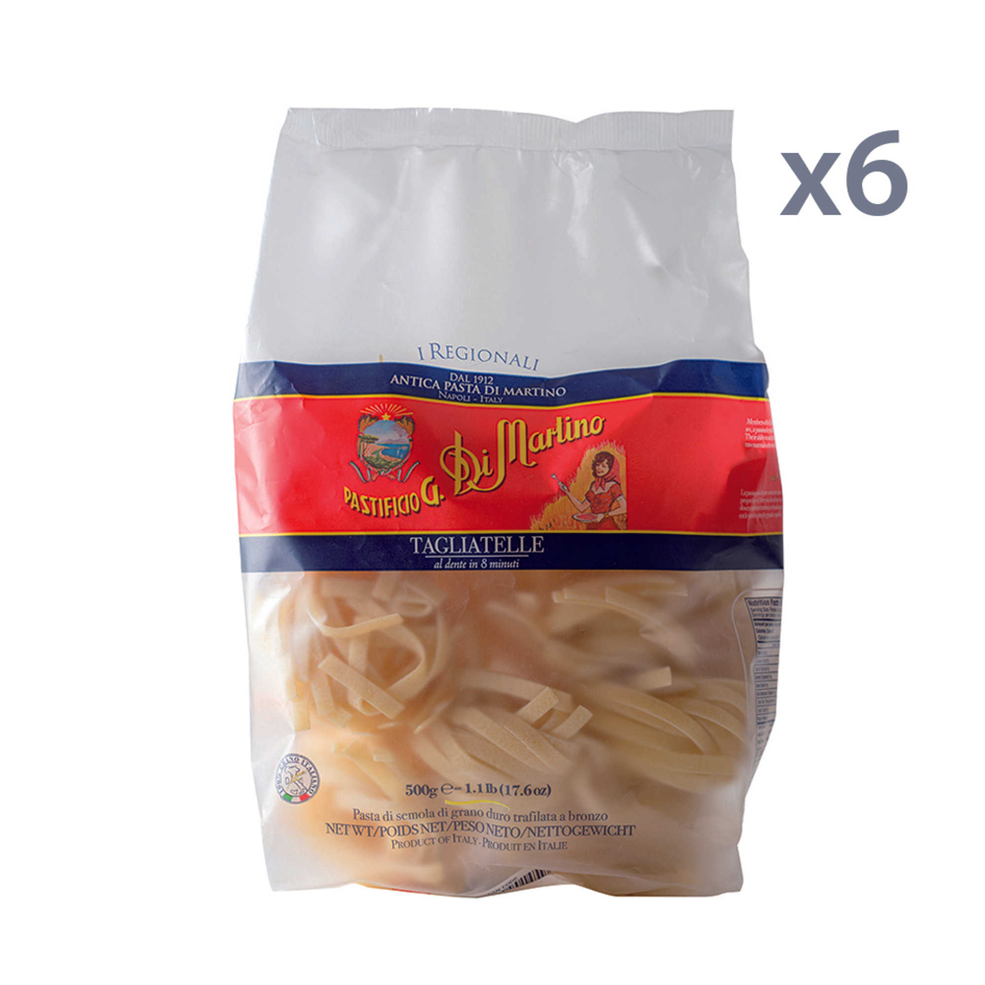 6 confezioni di tagliatelle da 500 gr Pasta di Martino vista0