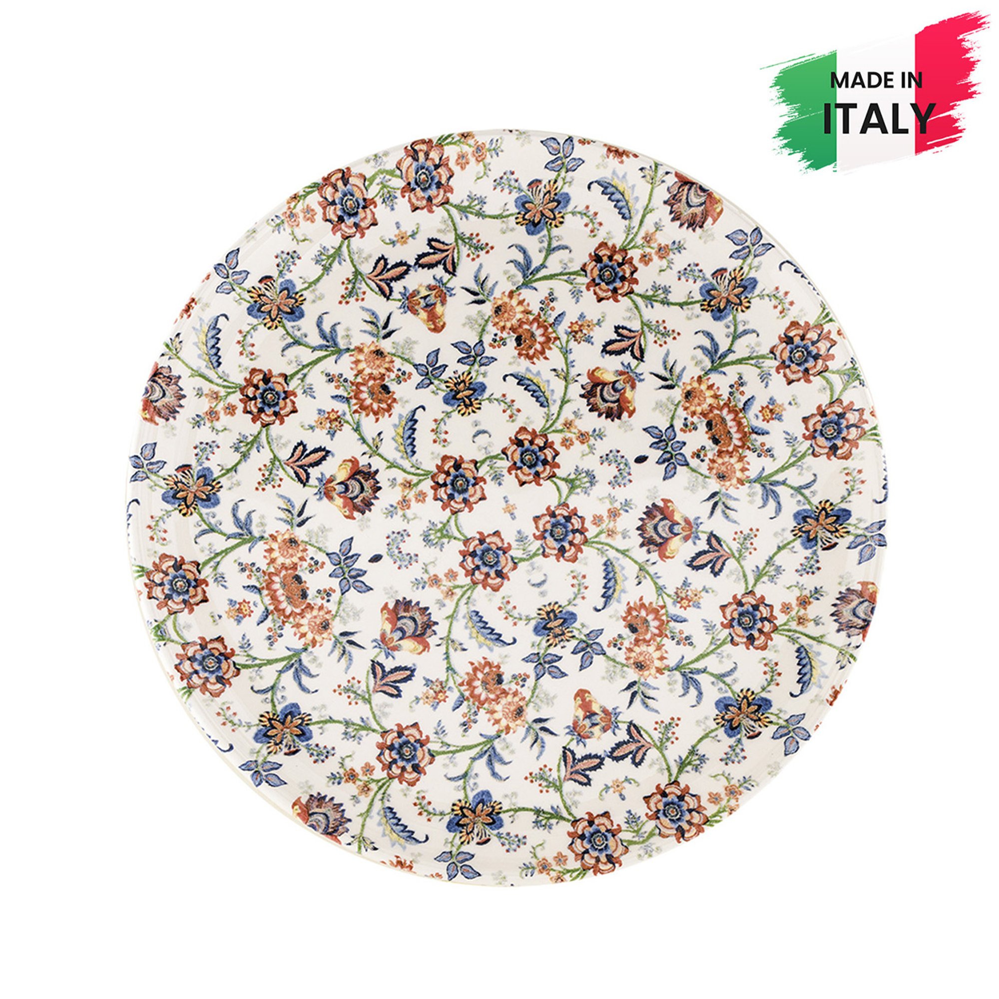Piatto portata tondo ceramica sottosmalto cm 36 Cannes Villa Altachiara vista0