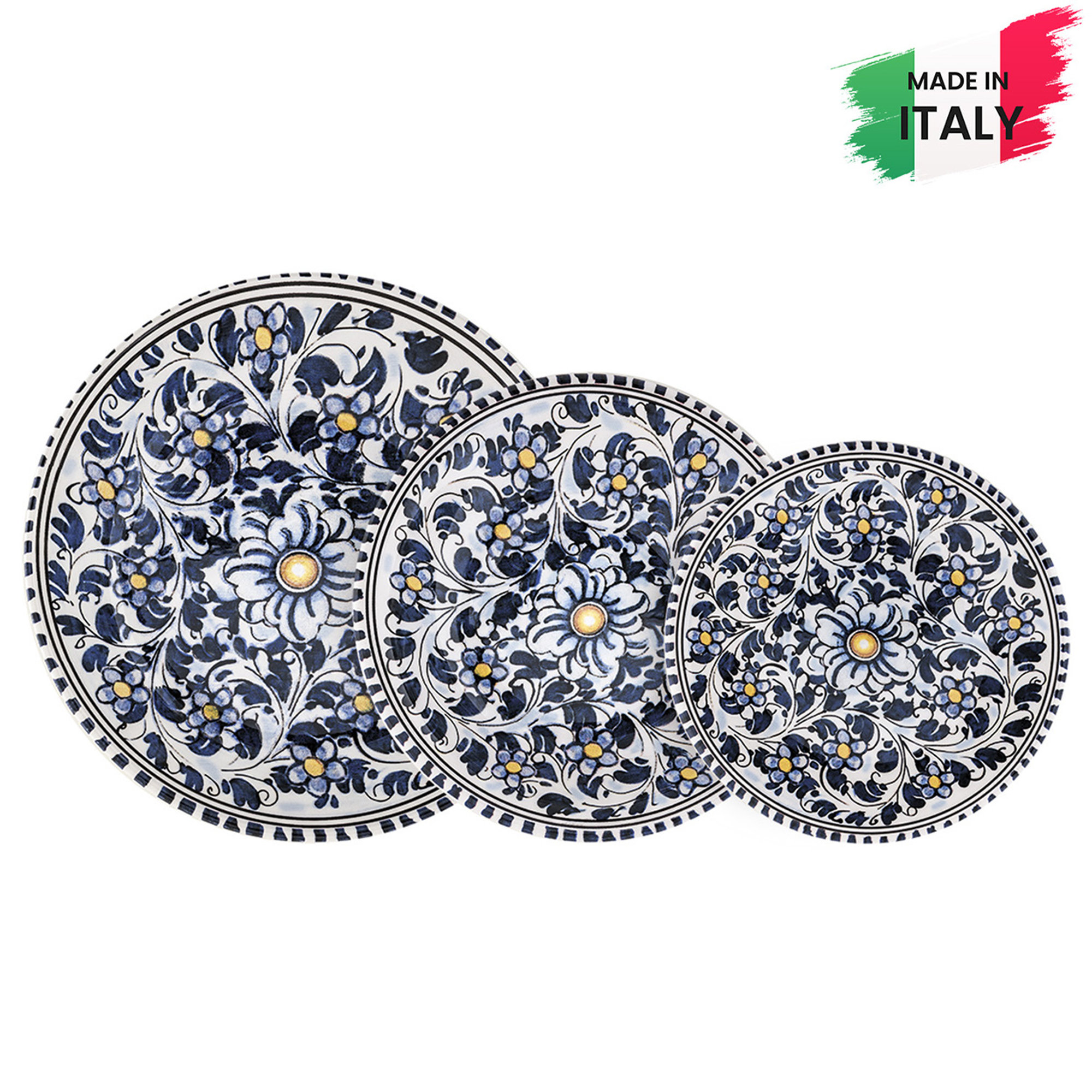Servizio piatti ceramica sottosmalto 18 pezzi Nizza Villa Altachiara vista0