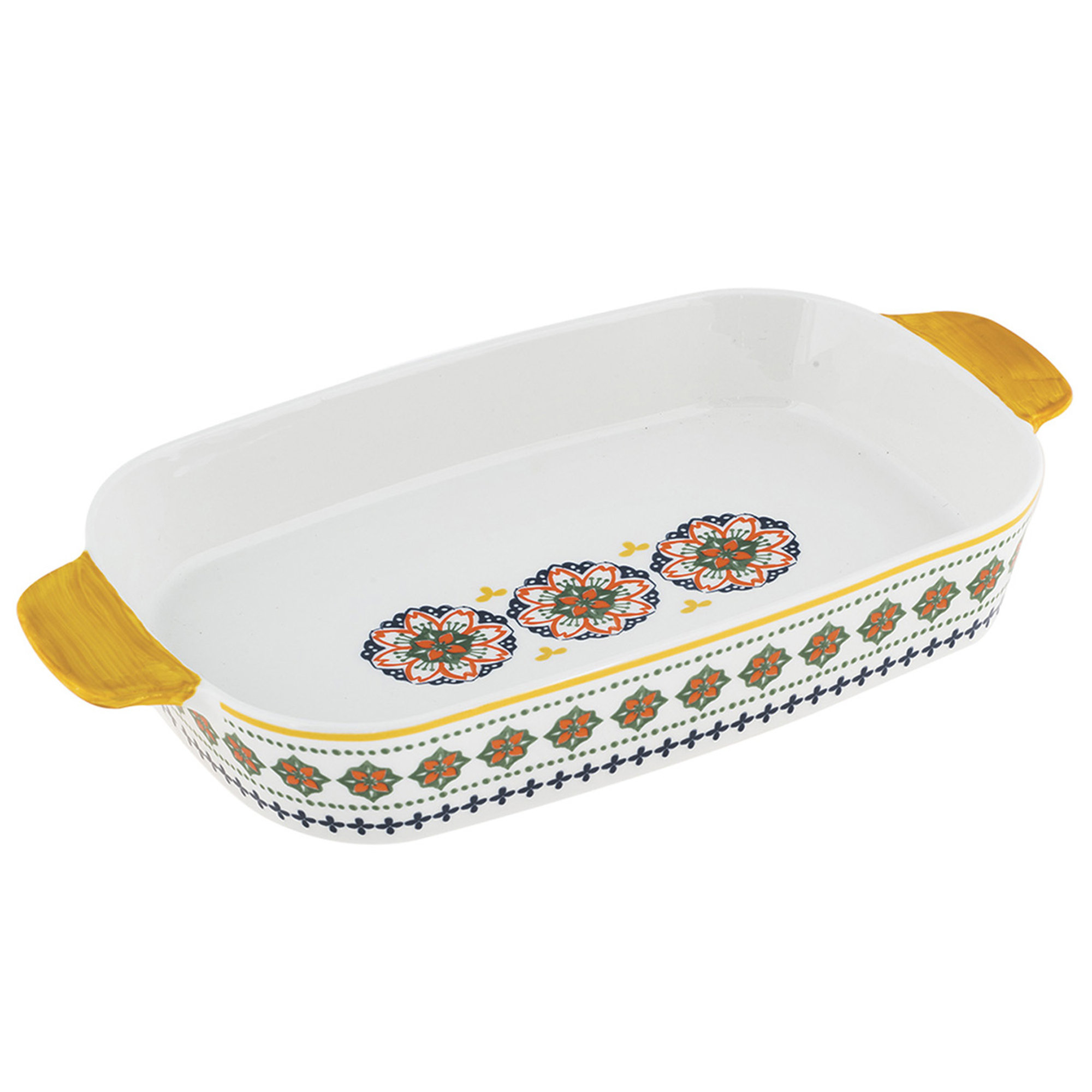 Pirofila Gardeny giallo new bone china cm 33,2x19,5x5 Villa Altachiara vista0