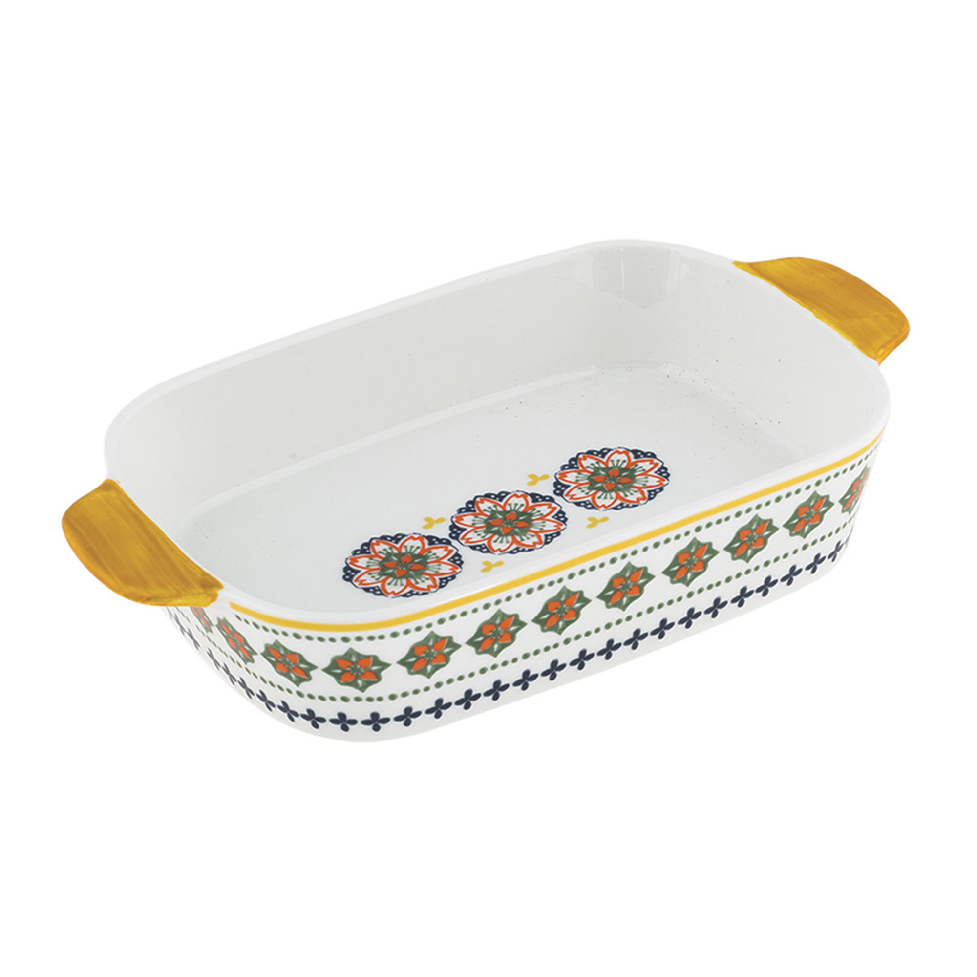 Pirofila Gardeny giallo new bone china cm 23x14x4,5 Villa Altachiara vista0