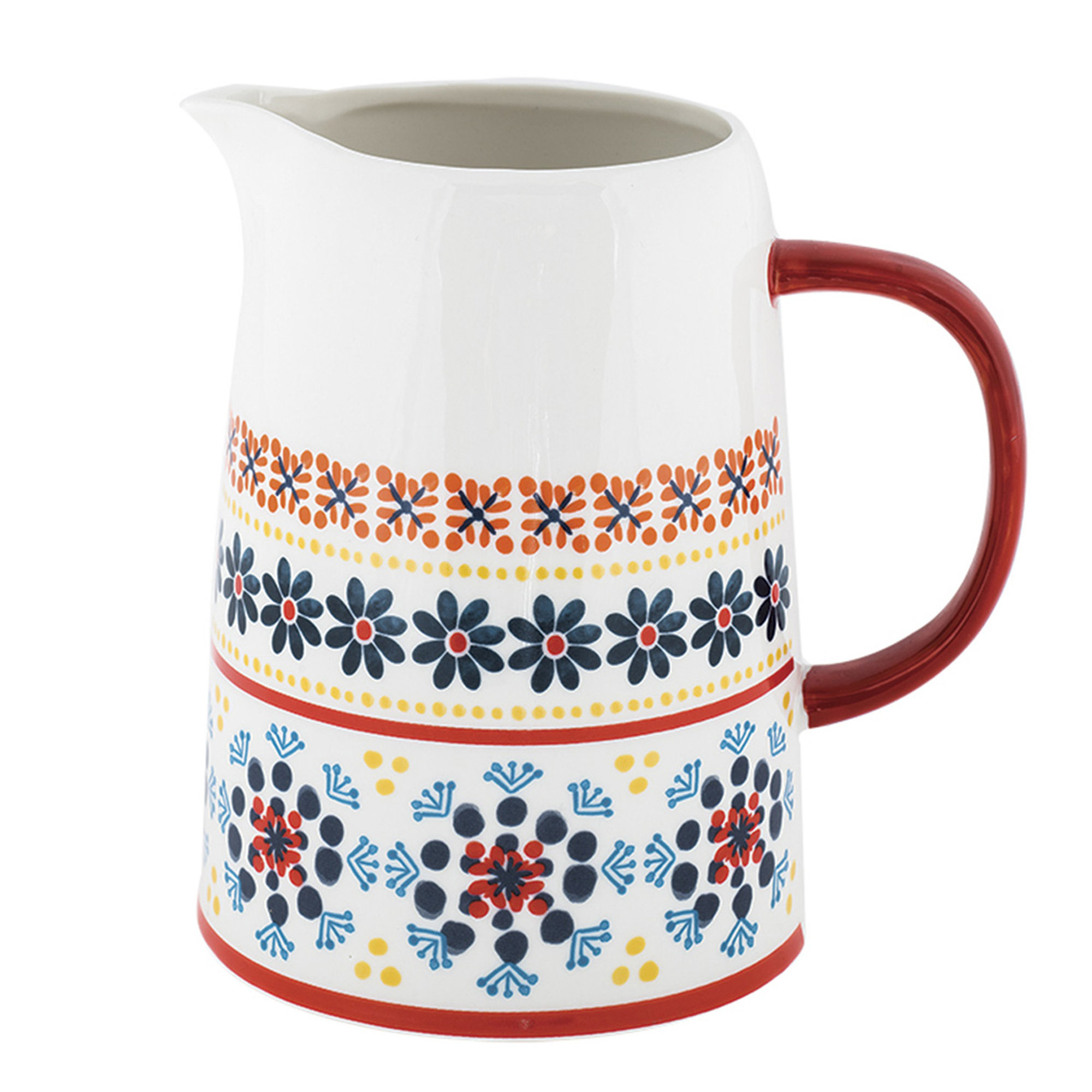 Brocca Gardeny rosso new bone china cm 17,8x13x17,8 Villa Altachiara vista0
