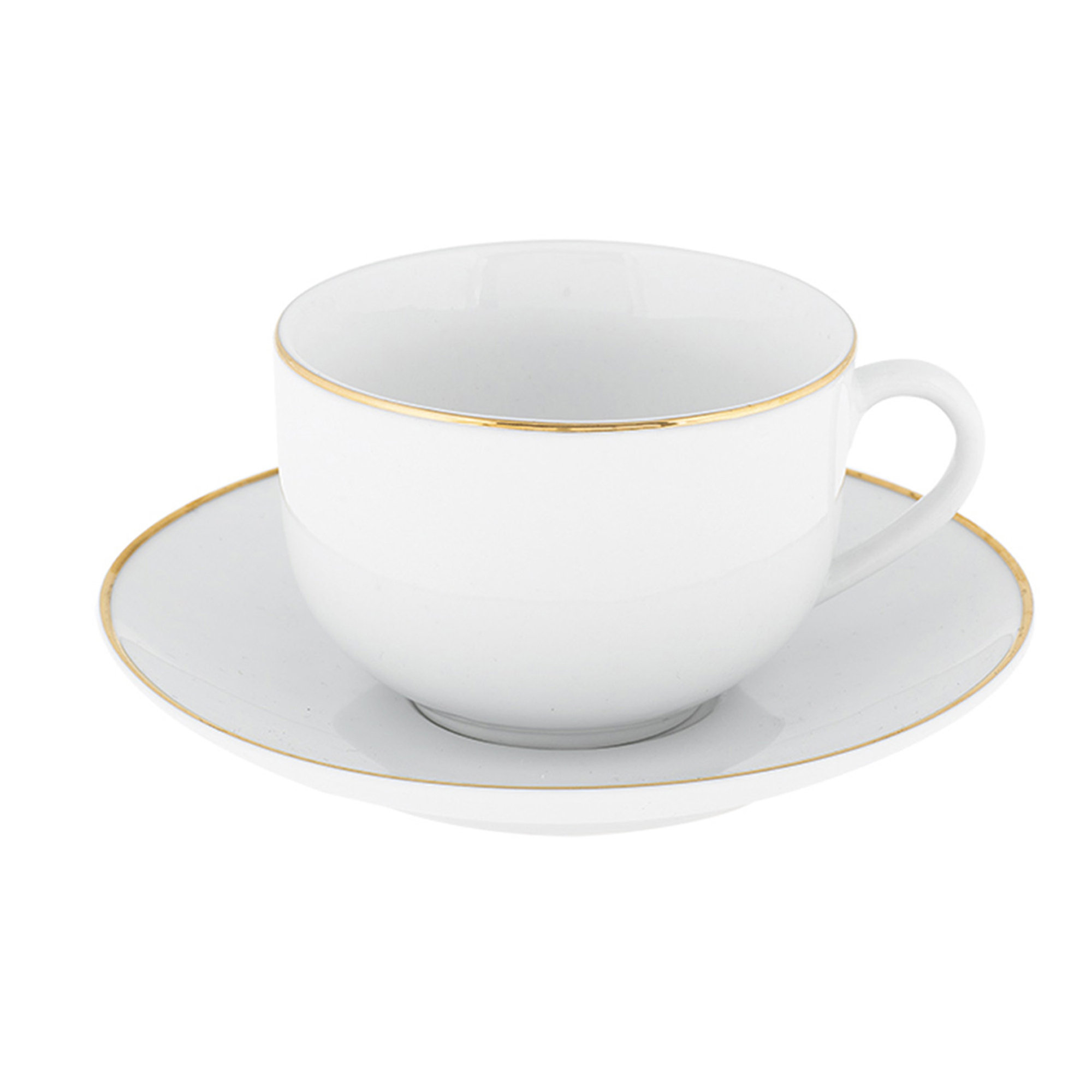 Tazza da tè con piatto in porcellana set 4 pezzi Gold chic Villa Altachiara vista1