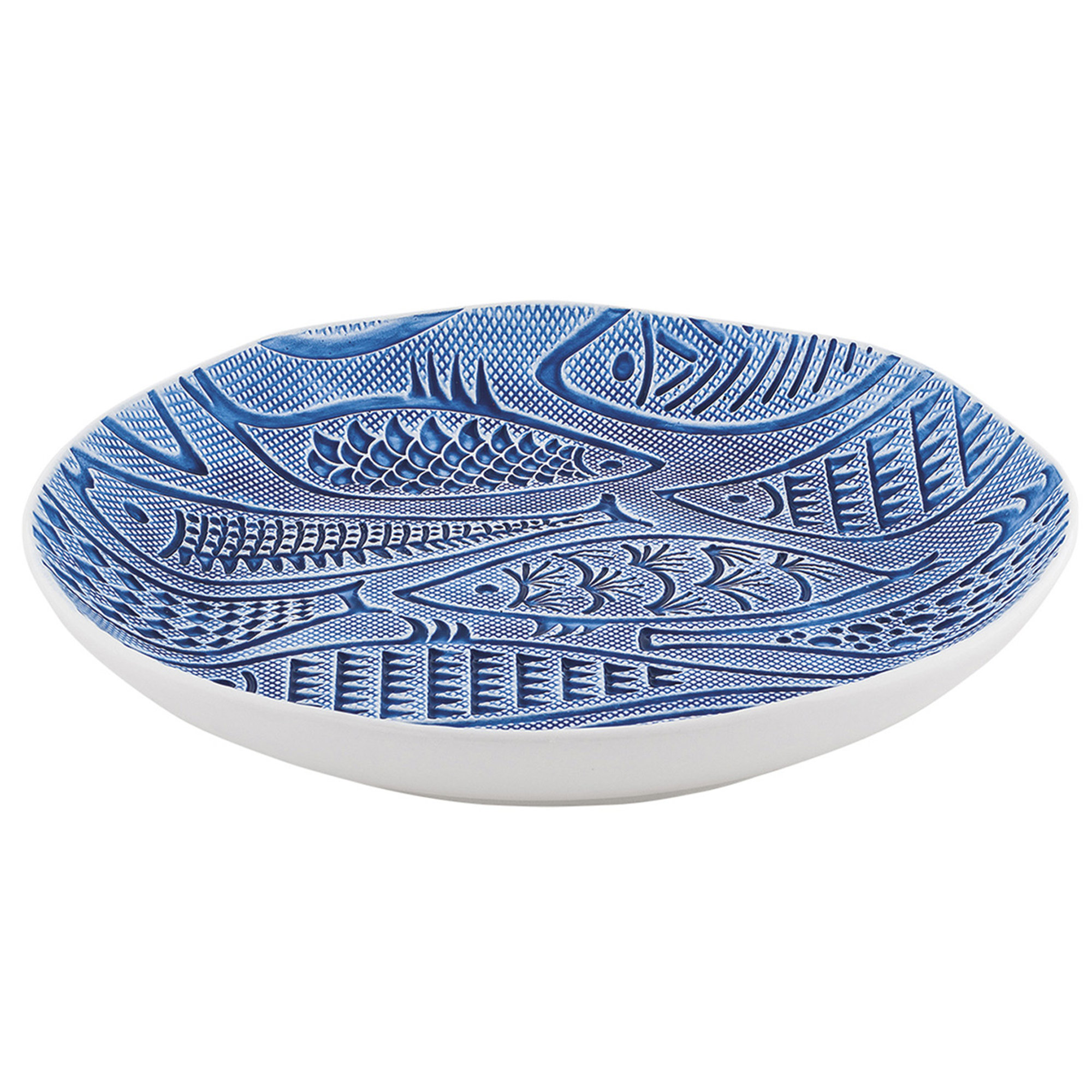 Piatto portata tondo ceramica Maris blu cm 30,5x30,5x4,5 Villa Altachiara vista0
