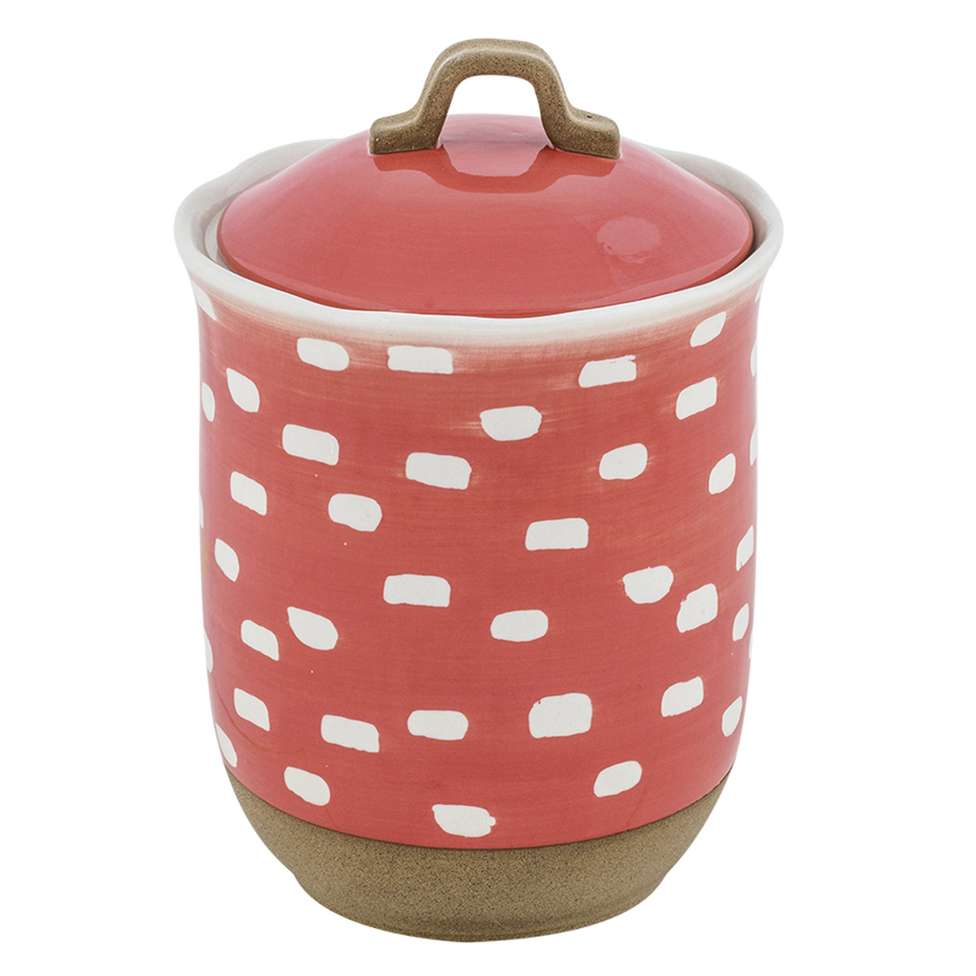 Barattolo biscotti Candy corallo cm 16,5x23 Villa Altachiara vista0
