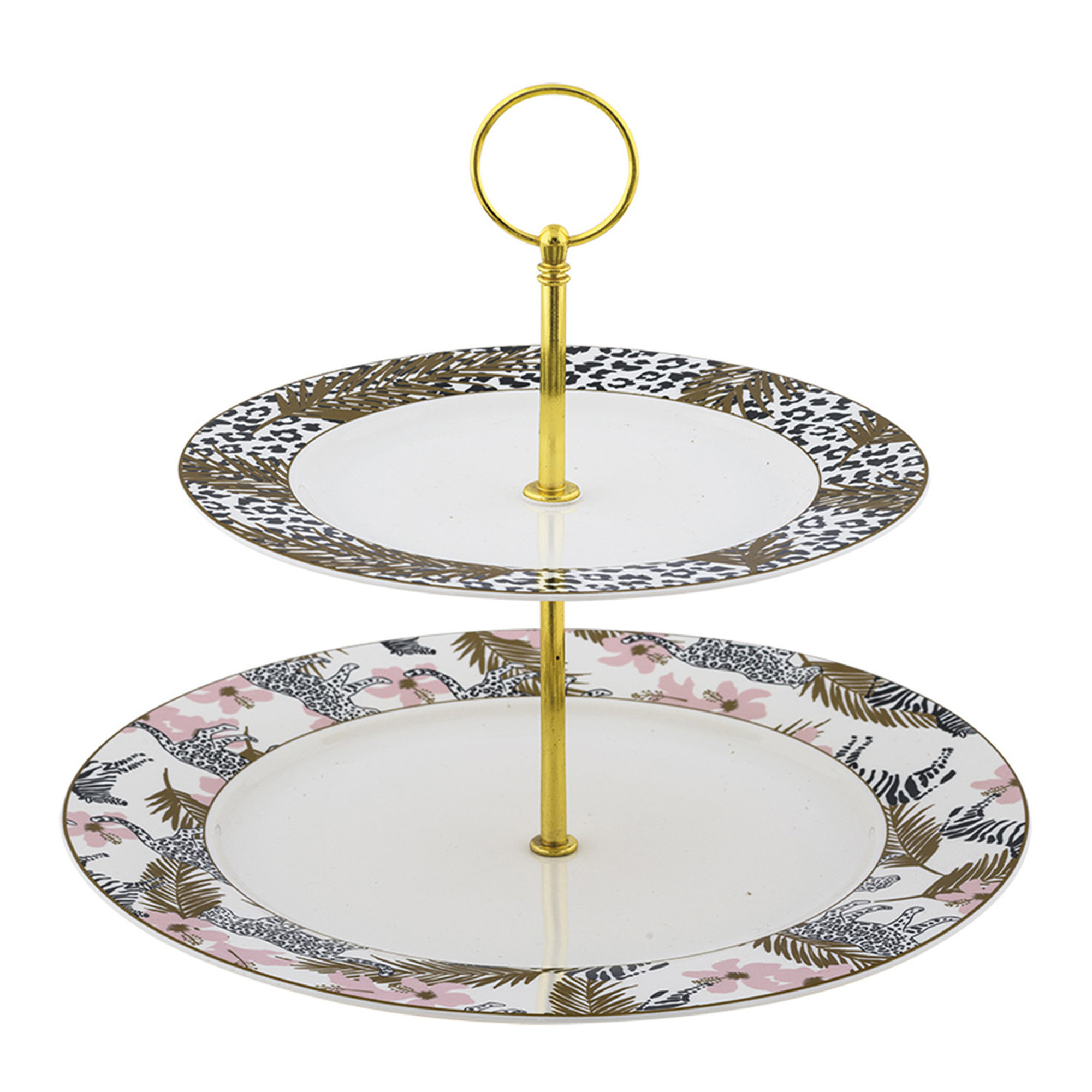 Expositor 2 niveles Togo new bone china 27x23 cm Villa Altachiara vista0