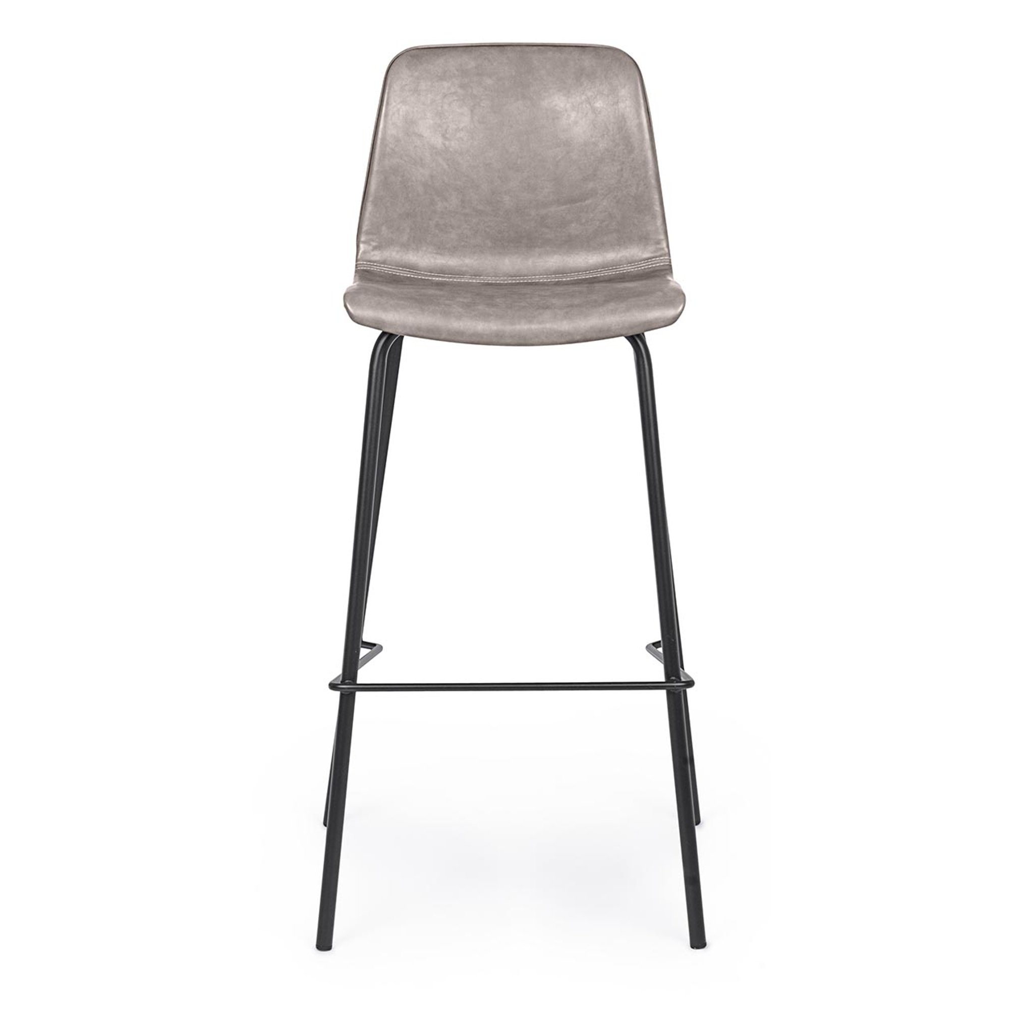 Juego de 2 taburetes de bar vintage Kyra pu beige Bizzotto vista1