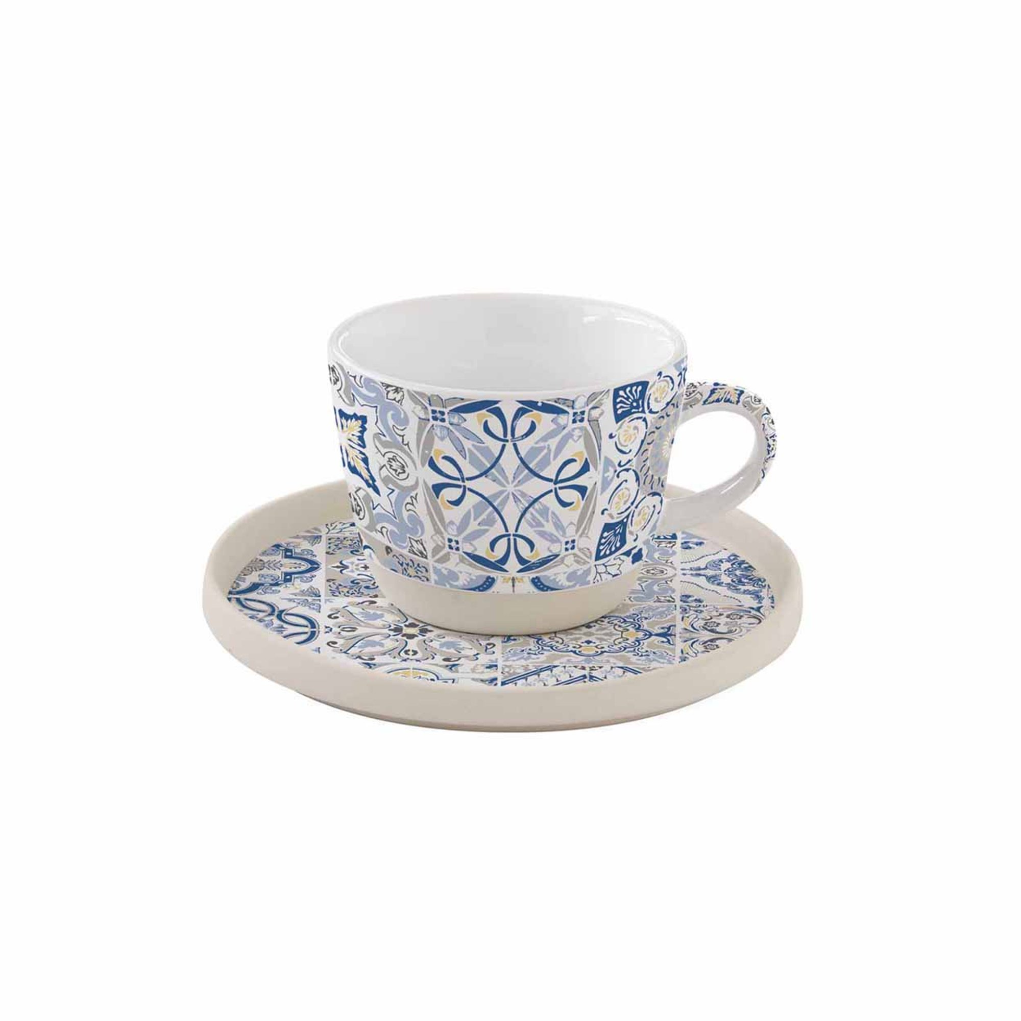 C&S tea 250 ml in stoneware in colored CASA DECOR BLUE packaging Easy life vista0