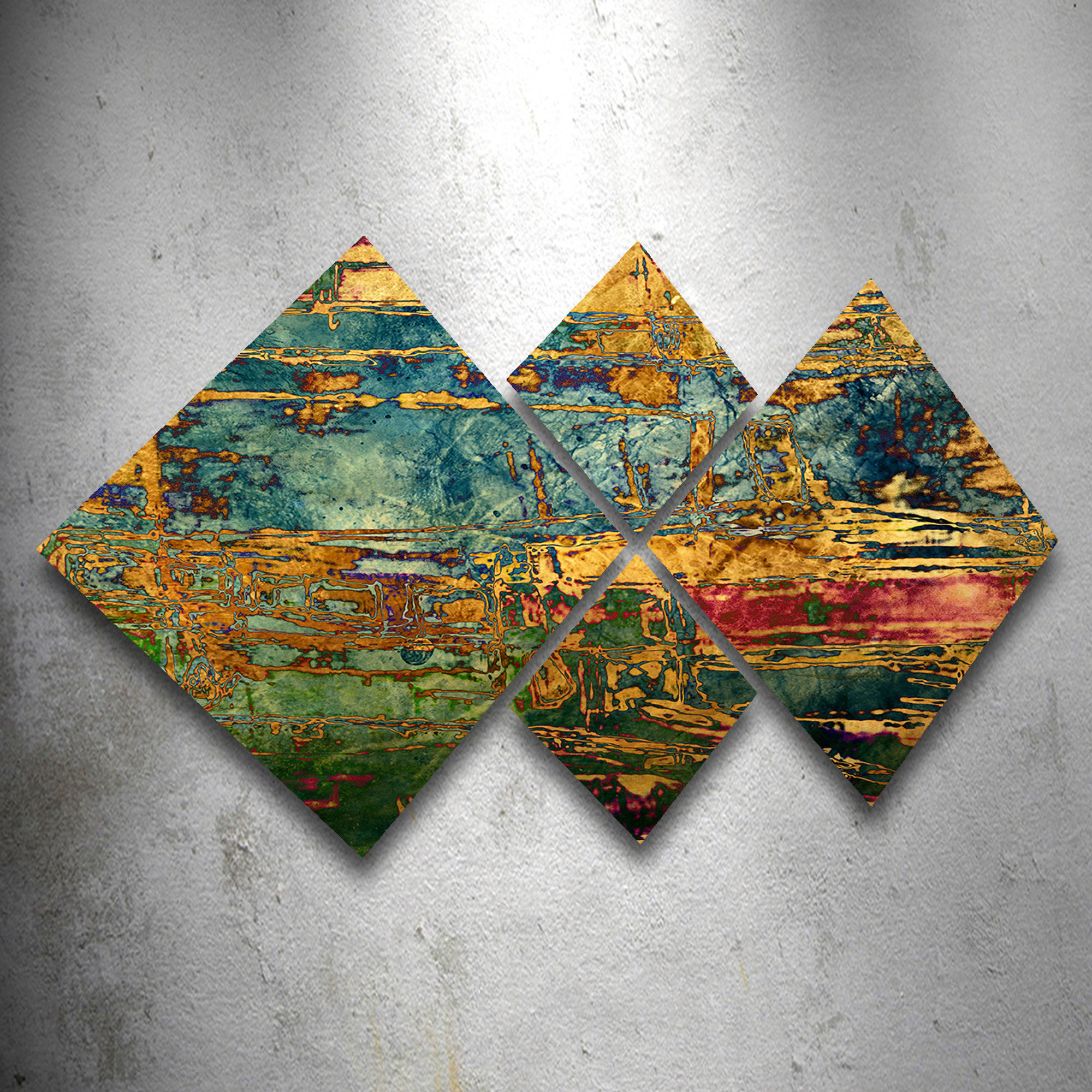 Tableau Décoratif Mdf (4 Pièces) Multicolore Wallity vista1