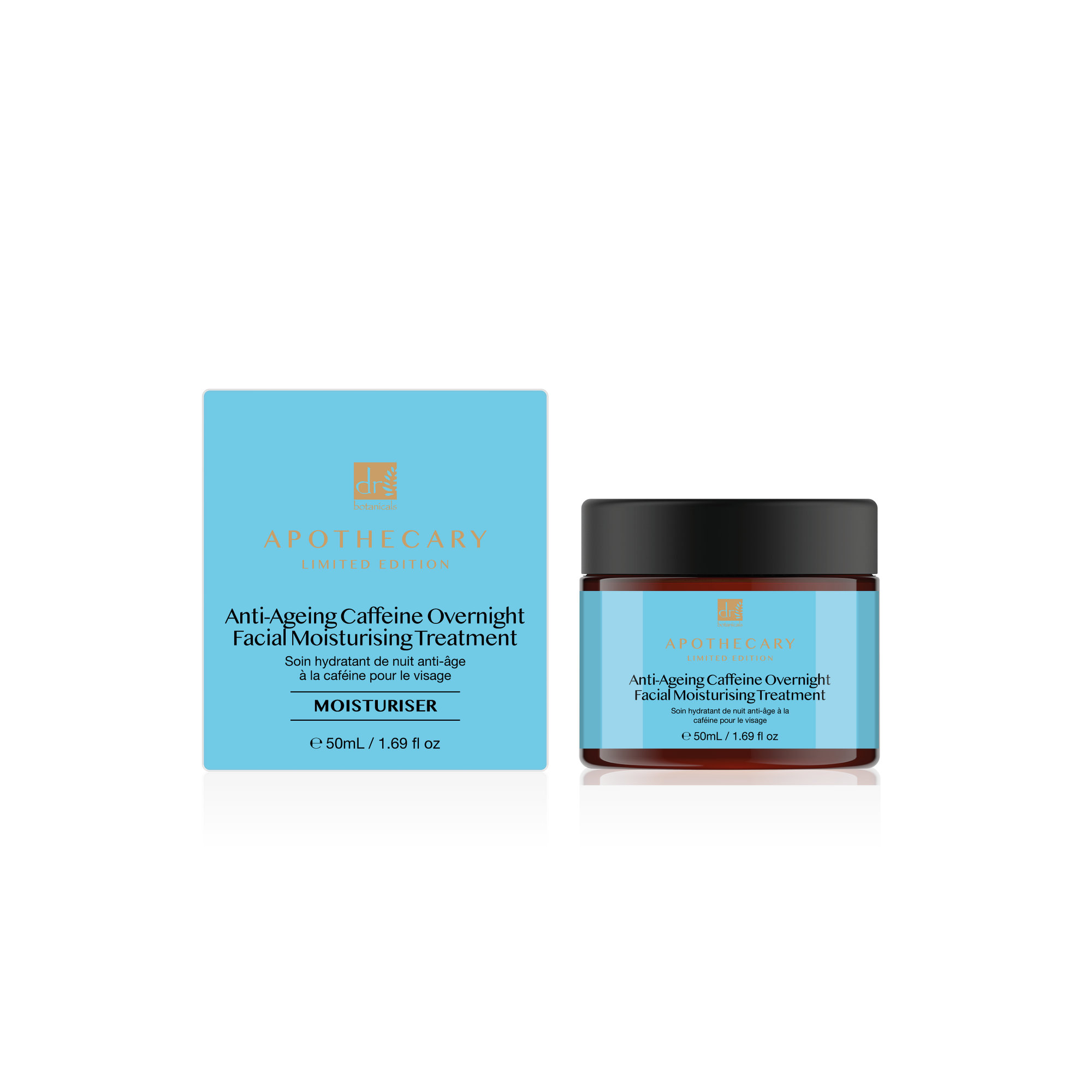 Trattamento idratante viso notturno antietà alla caffeina 50 ml Dr. Botanicals vista0