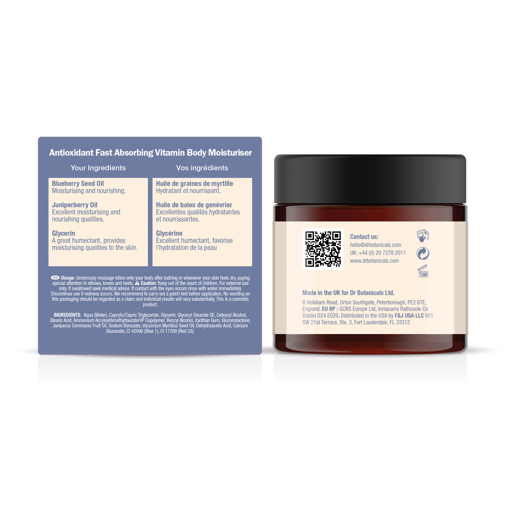 Idratante corpo vitaminico antiossidante ad assorbimento rapido Dr. Botanicals vista3