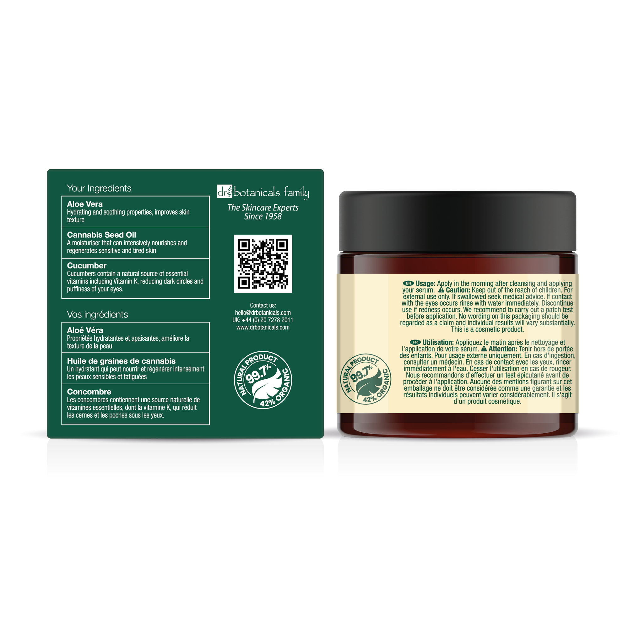 Trattamenti unici Idratante giorno riparatore e rigenerante antietà alle alghe Dr. Botanicals vista1
