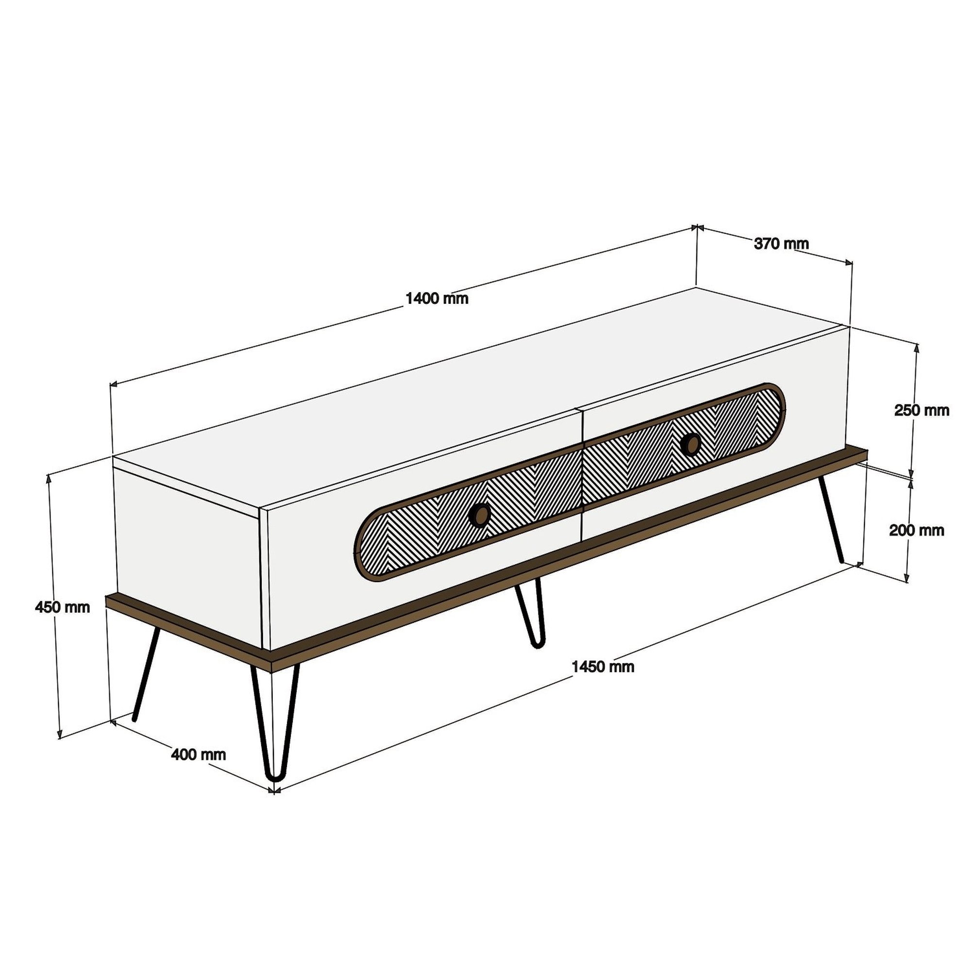 Set di mobili per soggiorno Crema Kalune design vista3