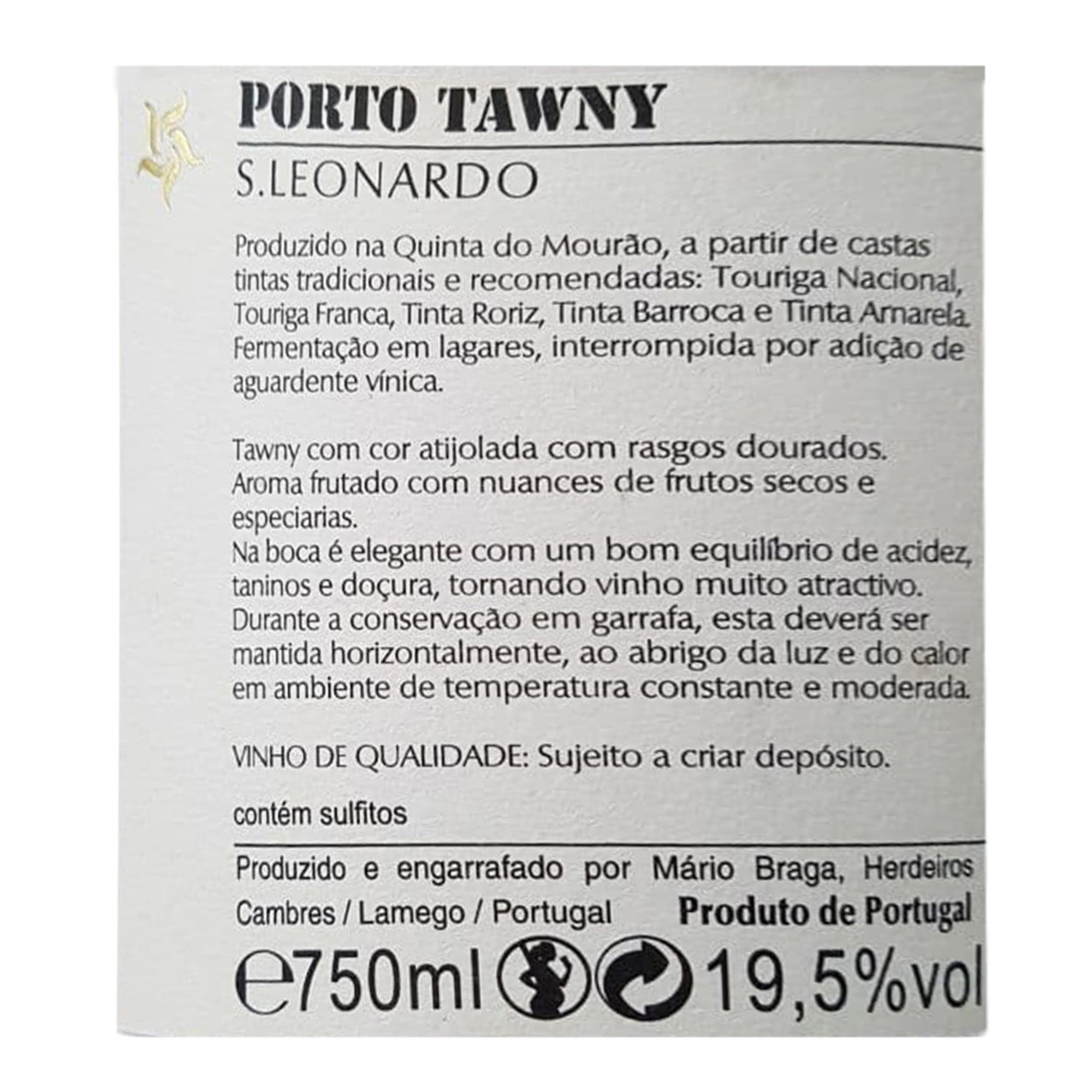 1 botella - Vino Porto San Leonardo Tawny 75 cl Distilleria Pedro Ferreira vista2