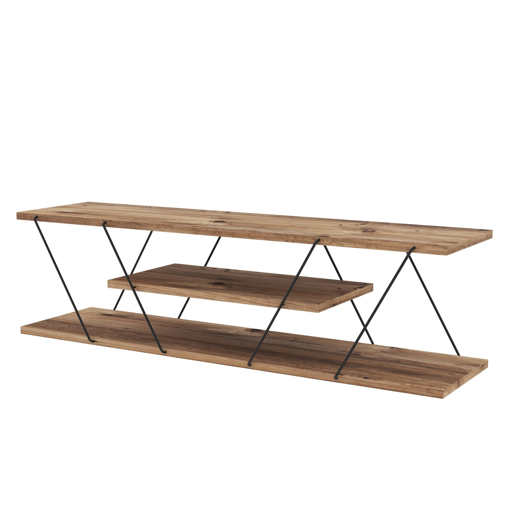 Canvas - Meuble tv en noyer noir Hanah home vista3