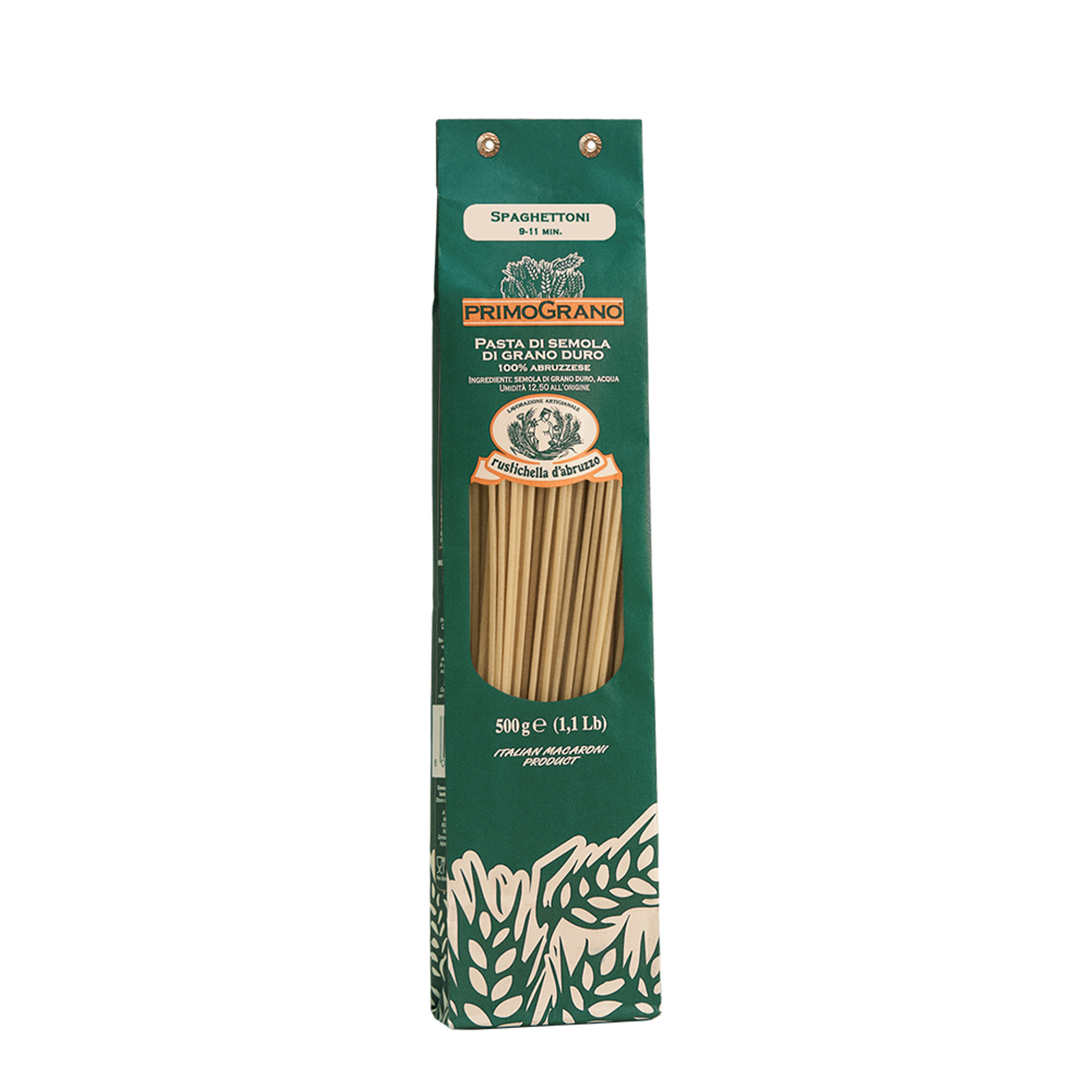6 Confezioni Spaghettoni primograno 100% abruzzese 500 gr Rustichella d'Abruzzo vista1