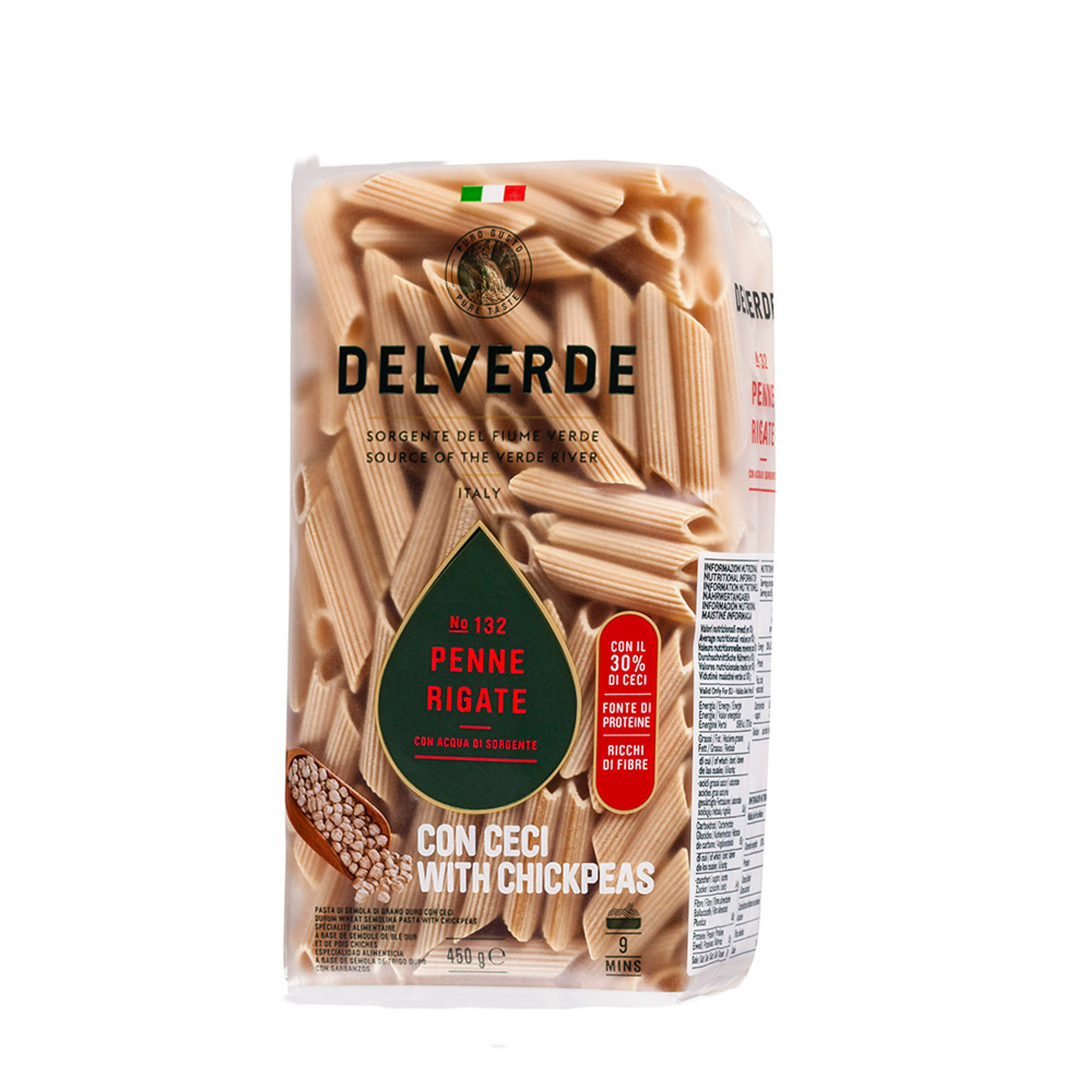 Paquet de 20 Penne avec Ceci de 450 g Delverde vista0