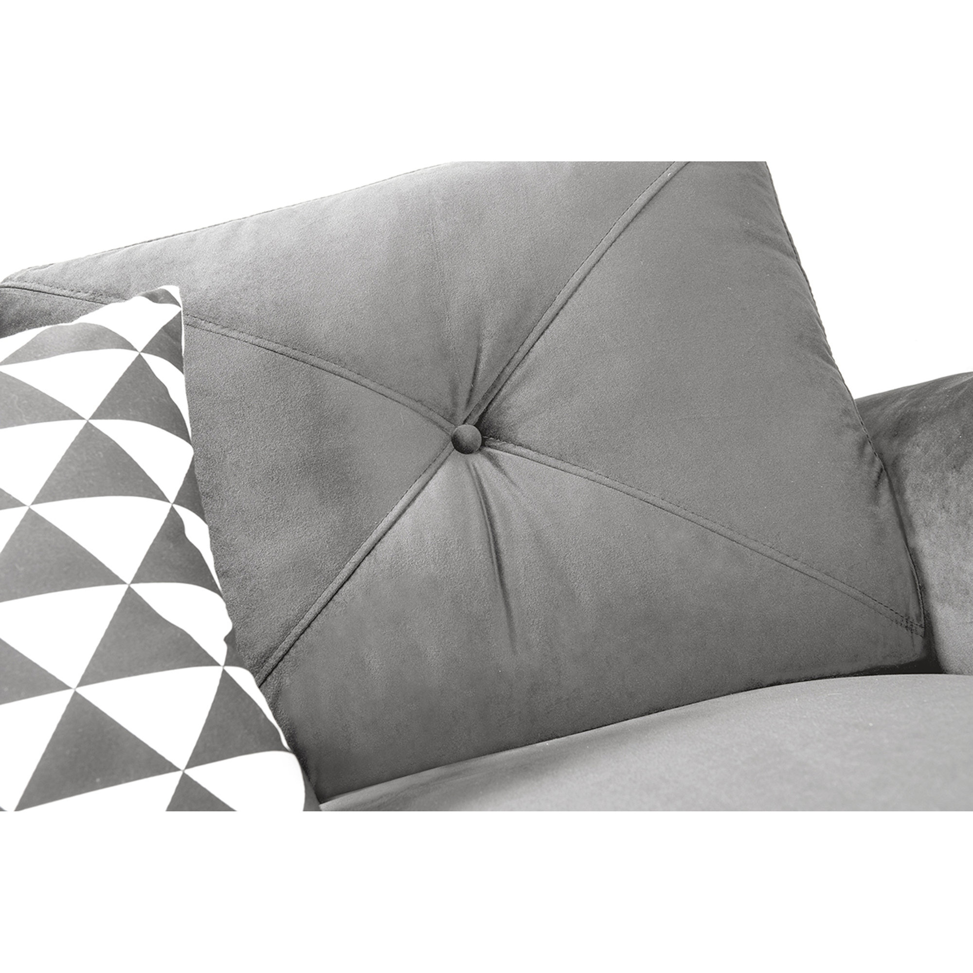 Divano a 3 posti Lucia, grigio scuro Braid vista4