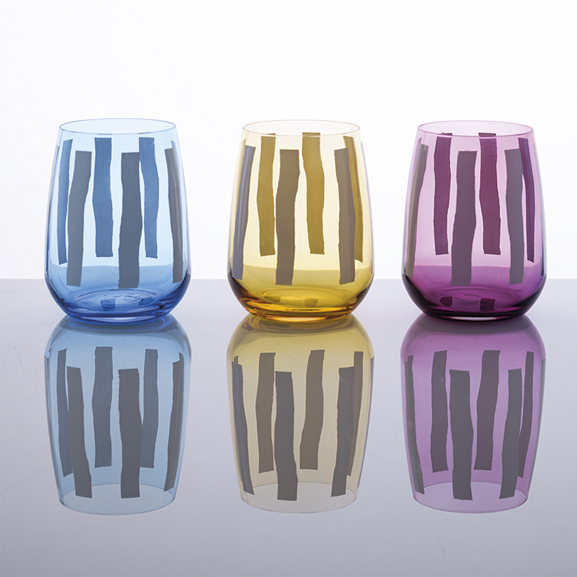 Bicchiere Acqua Fior di loto giallo 85489 set 6 pezzi Villa Altachiara vista2