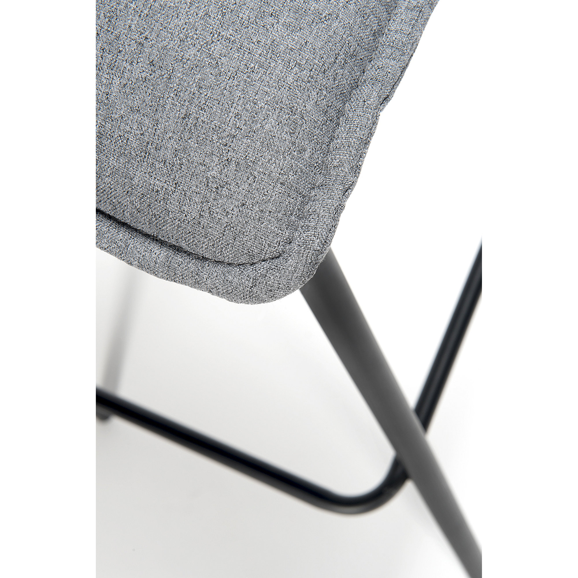 Sgabello in tessuto van gogh, grigio Braid vista2