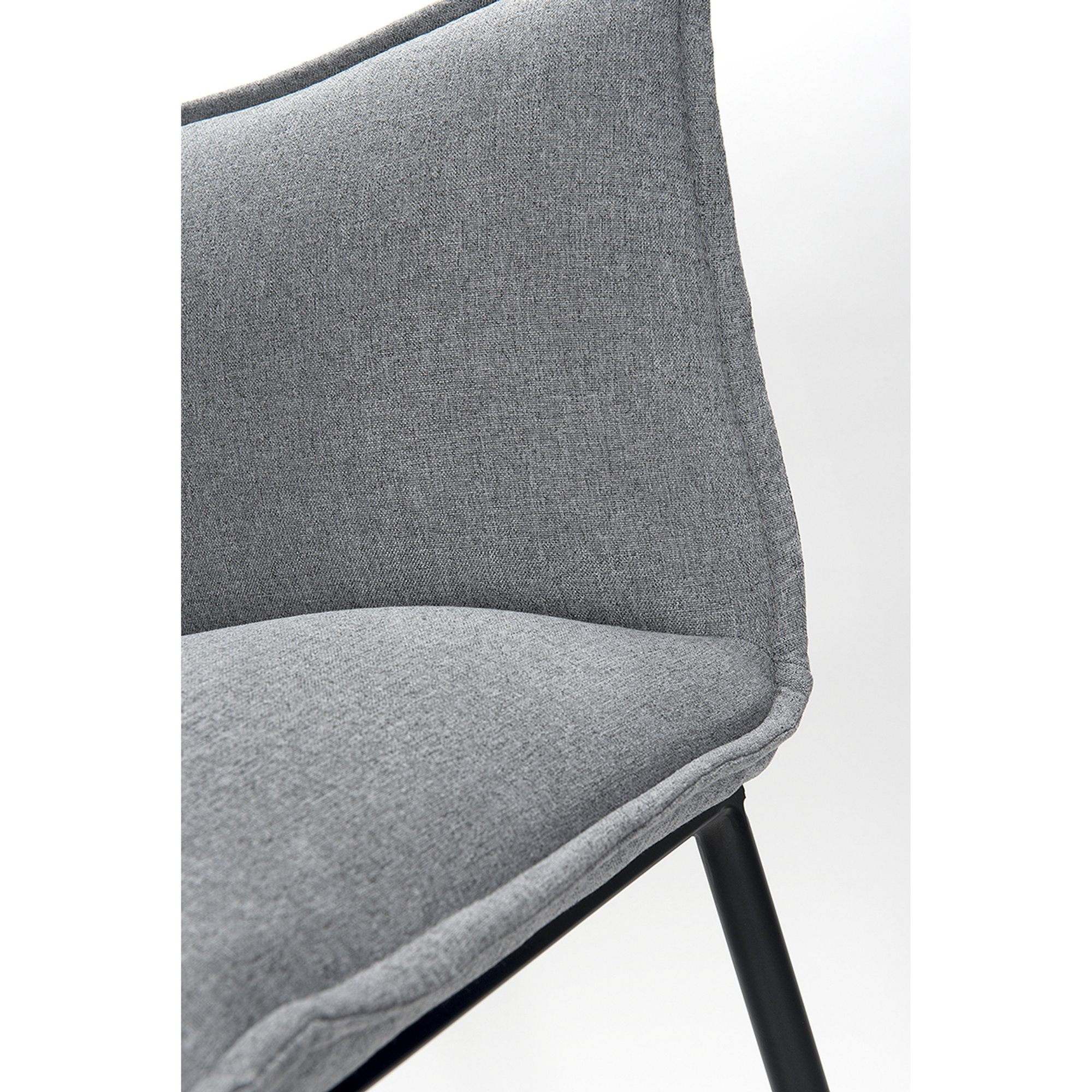 Sgabello in tessuto van gogh, grigio Braid vista3