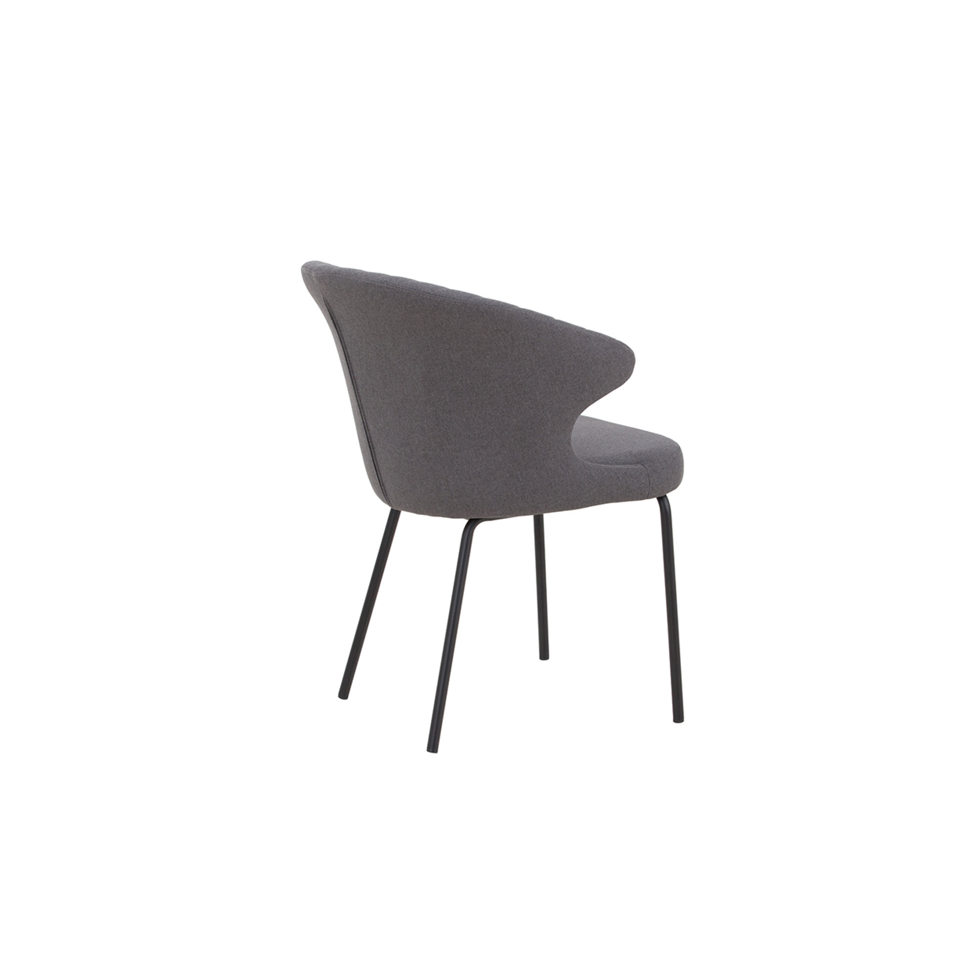 Poltroncina lautrec in tessuto, grigio scuro Braid vista3