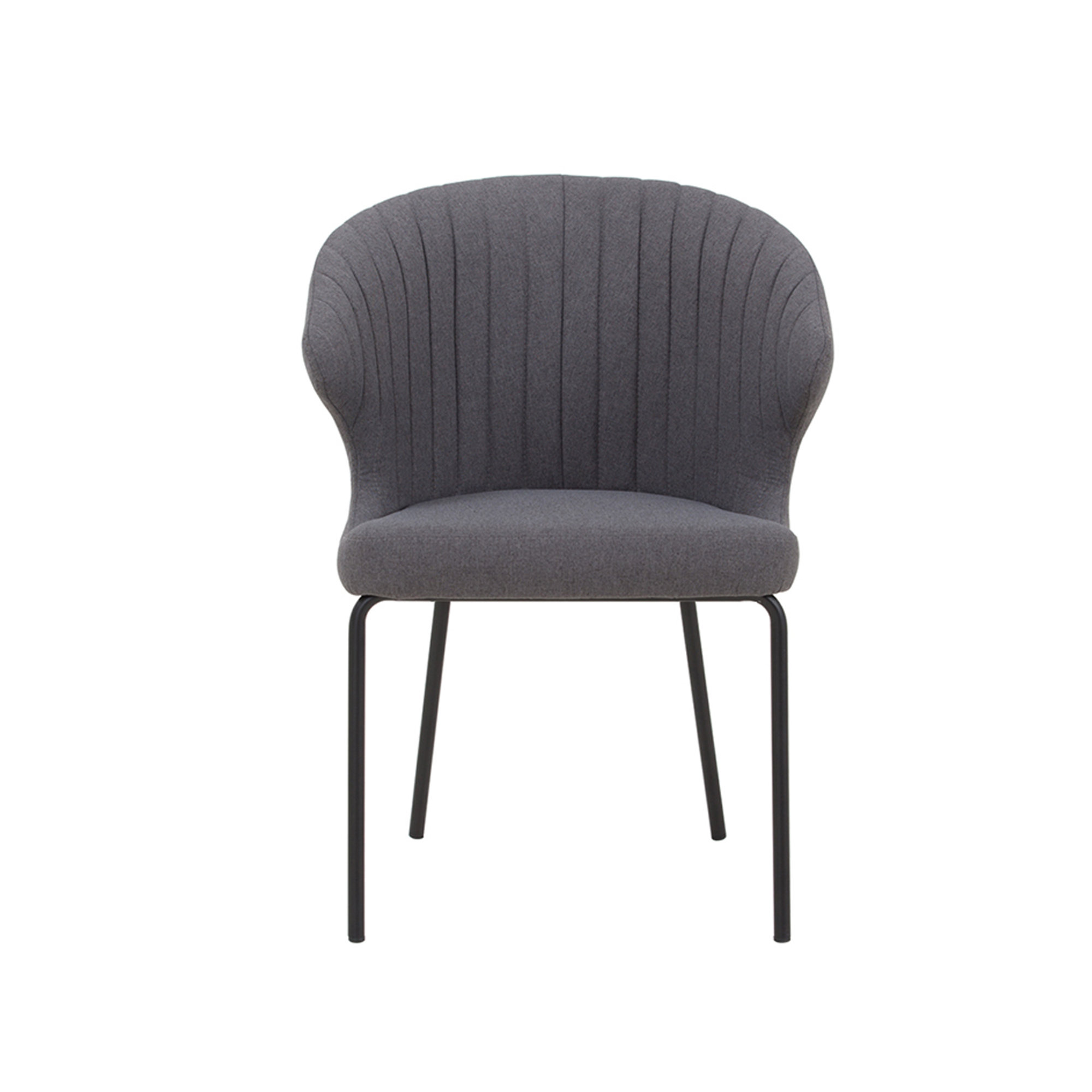 Poltroncina lautrec in tessuto, grigio scuro Braid vista0