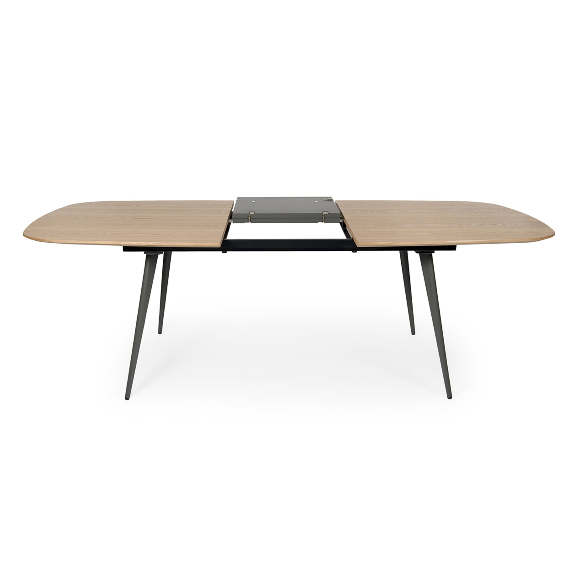 Tavolo allungabile braque, legno grigio/nero Braid vista2