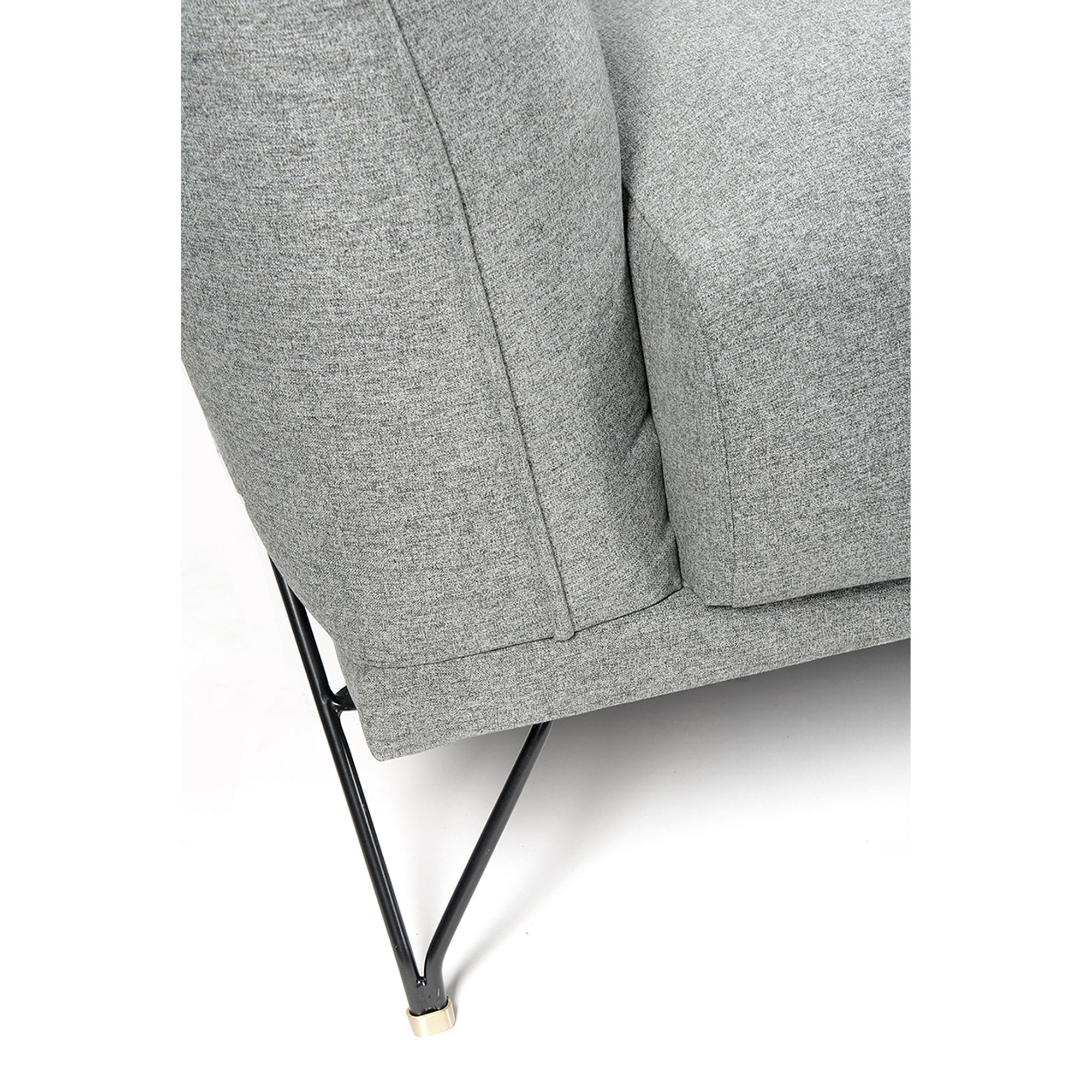 Divano in tessuto audrit, grigio Braid vista1